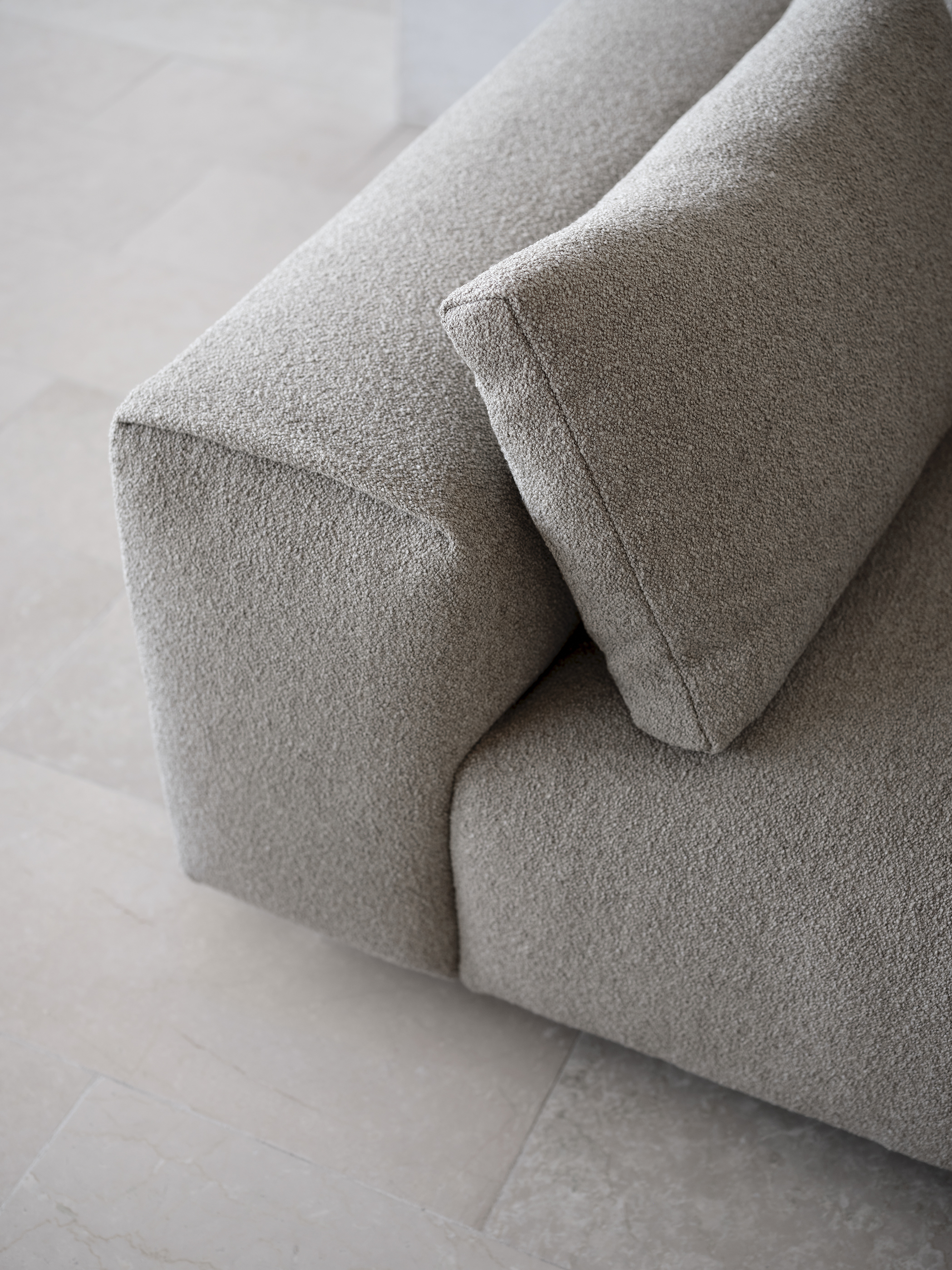 Pontone L Shape Sofa - White Boucle-Cuddle 02 - Floor Stock