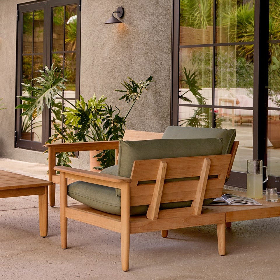 Dunes Teak Outdoor 3-Seat Sofa – The Citizenry