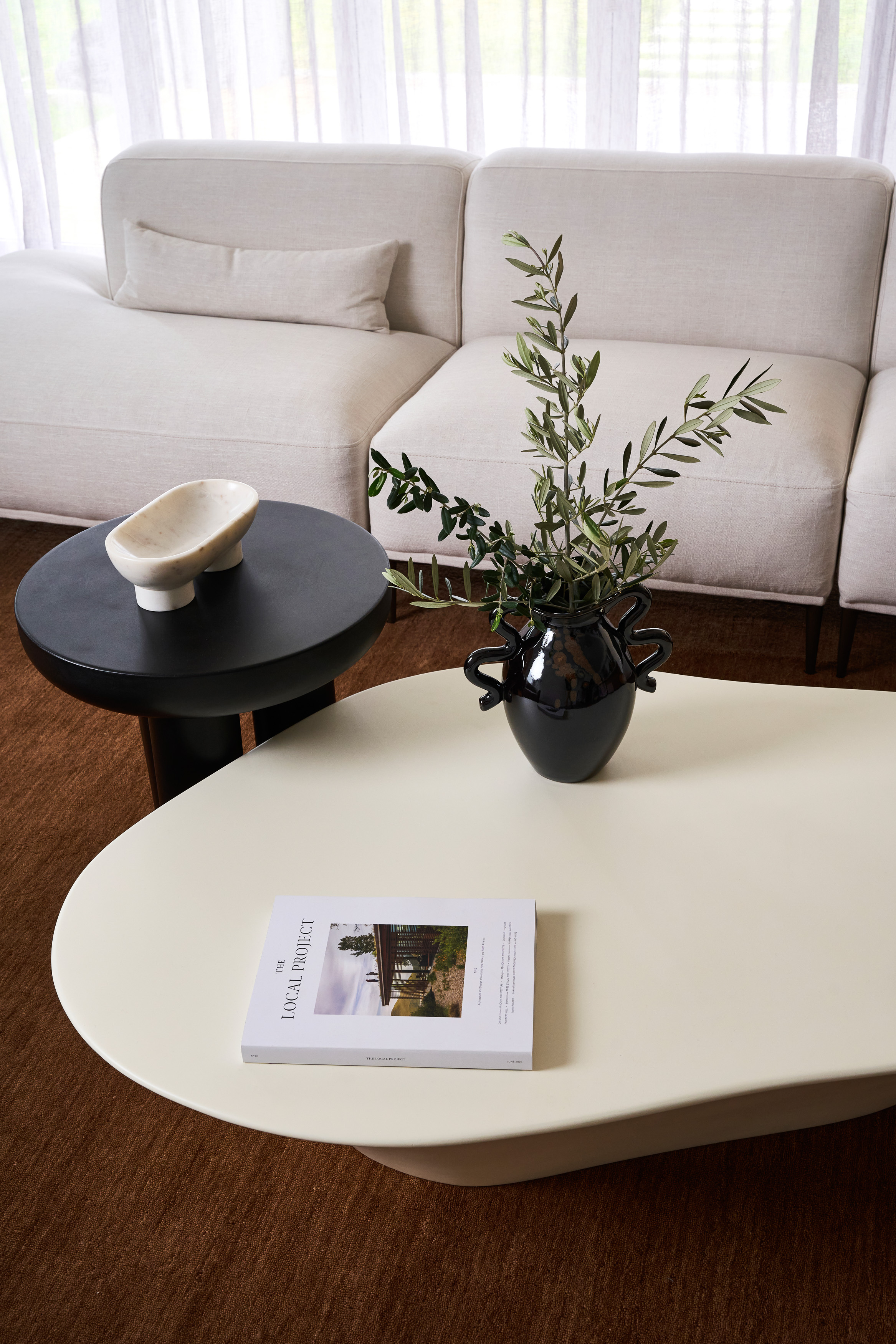 Brooklyn Side Table - Ivory Concrete - Floor Stock