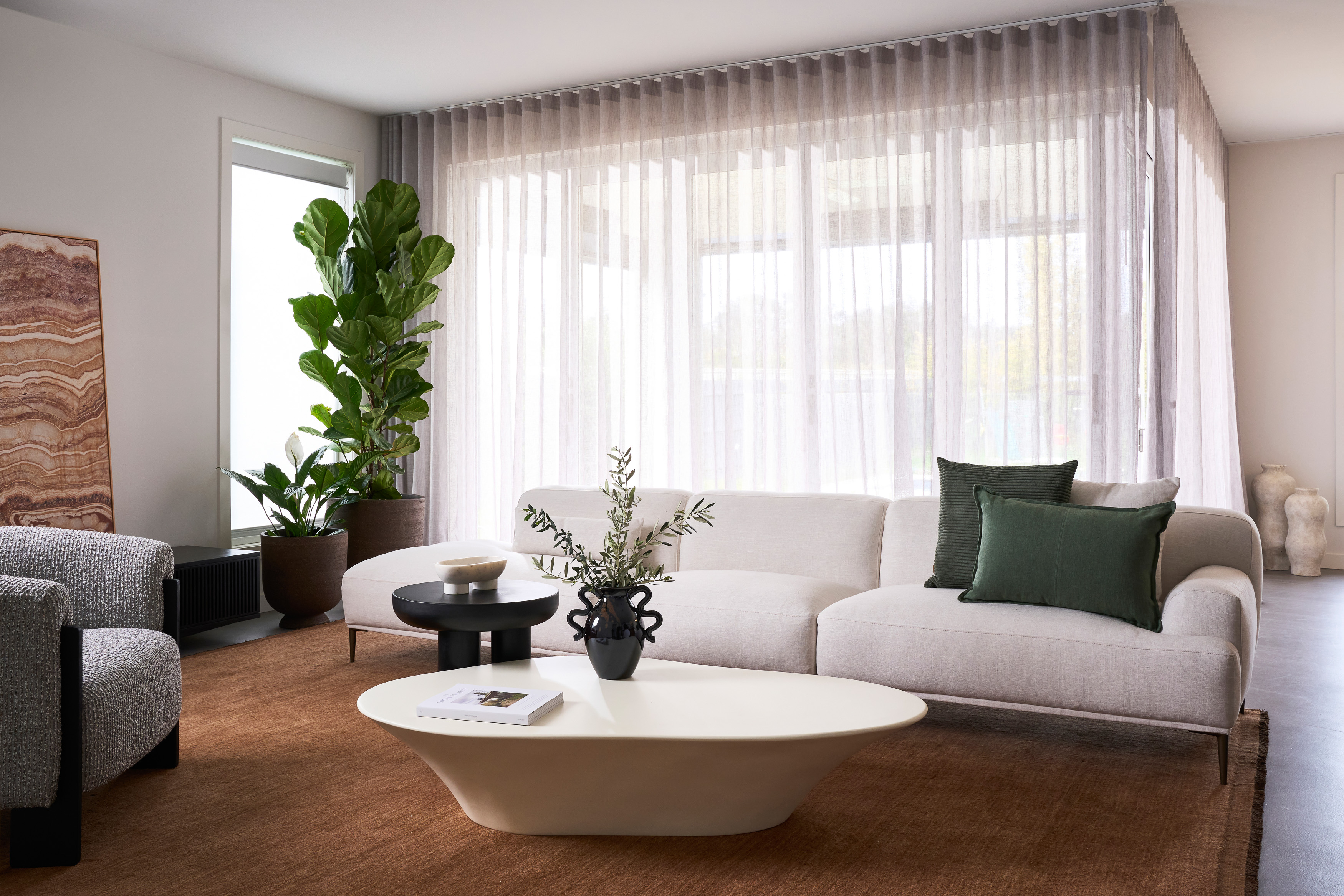 Brooklyn Side Table - Ivory Concrete - Floor Stock