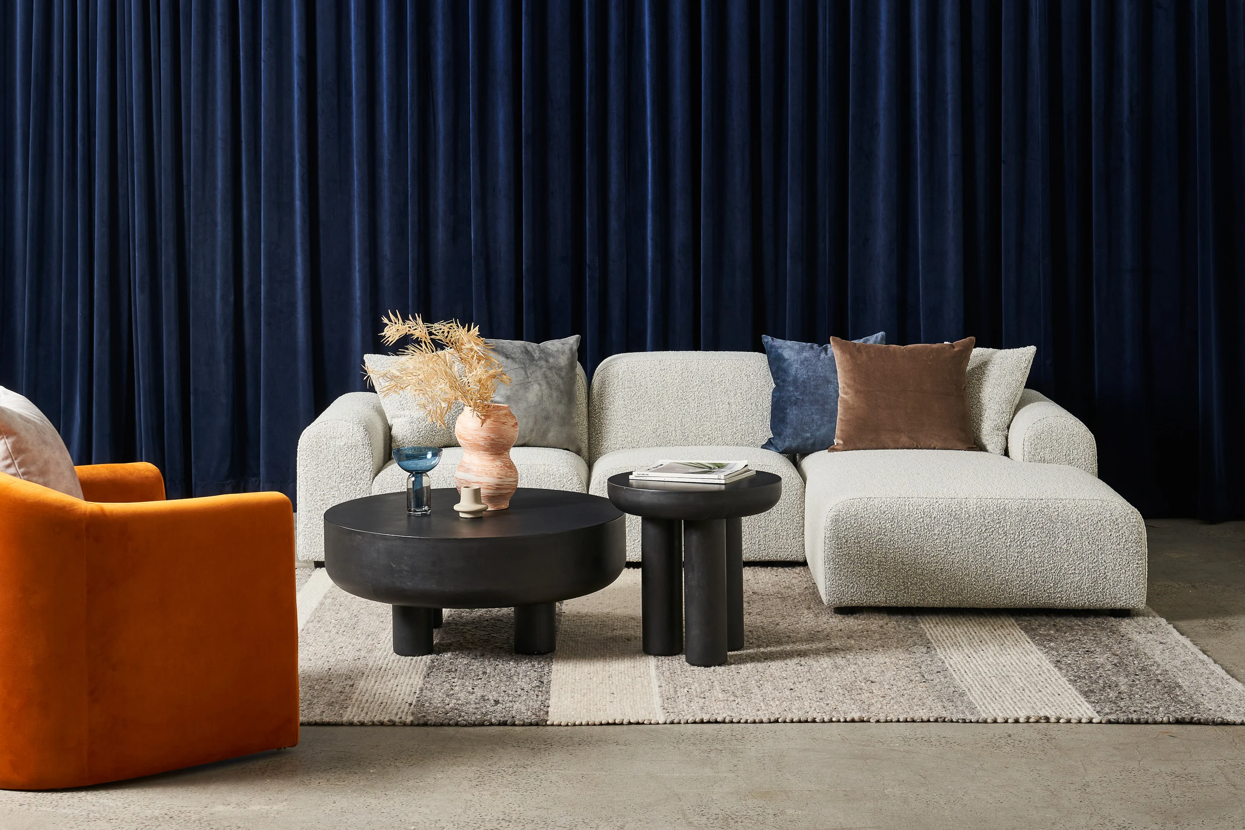 Brooklyn Side Table - Ivory Concrete - Floor Stock