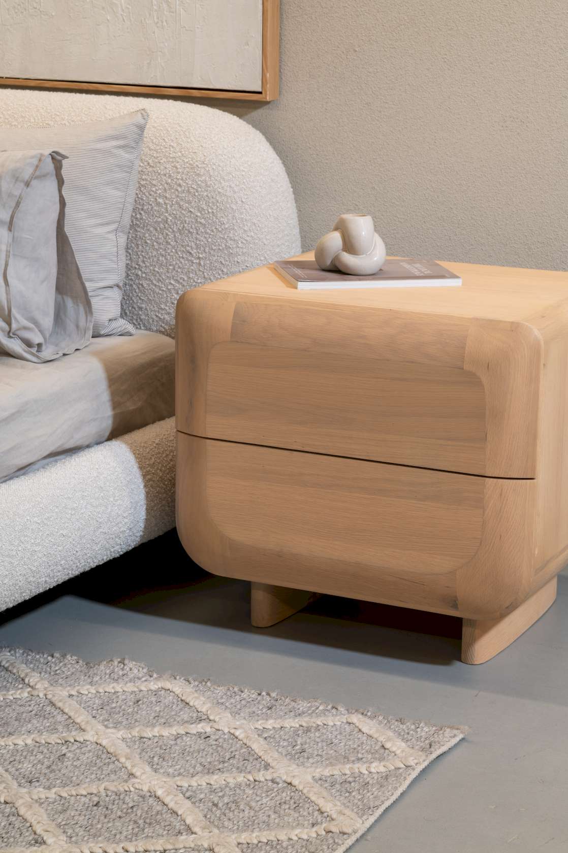 Lark Bedside Table - Natural Oak - Floor Stock