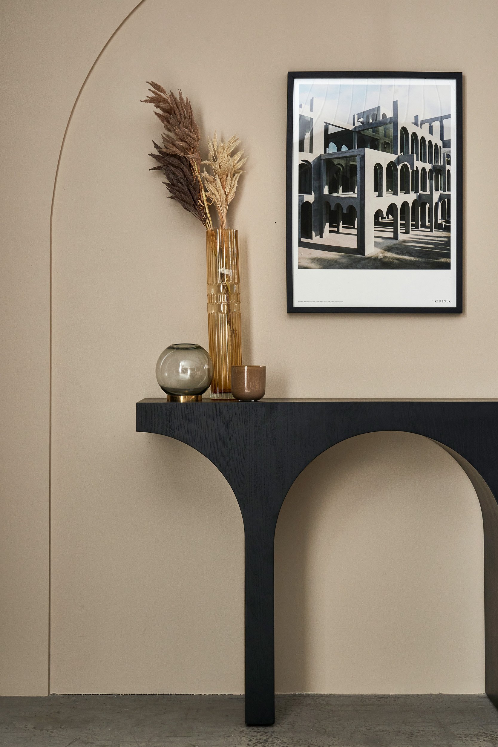 Villa Console - Black Oak 140cm - Floor Stock