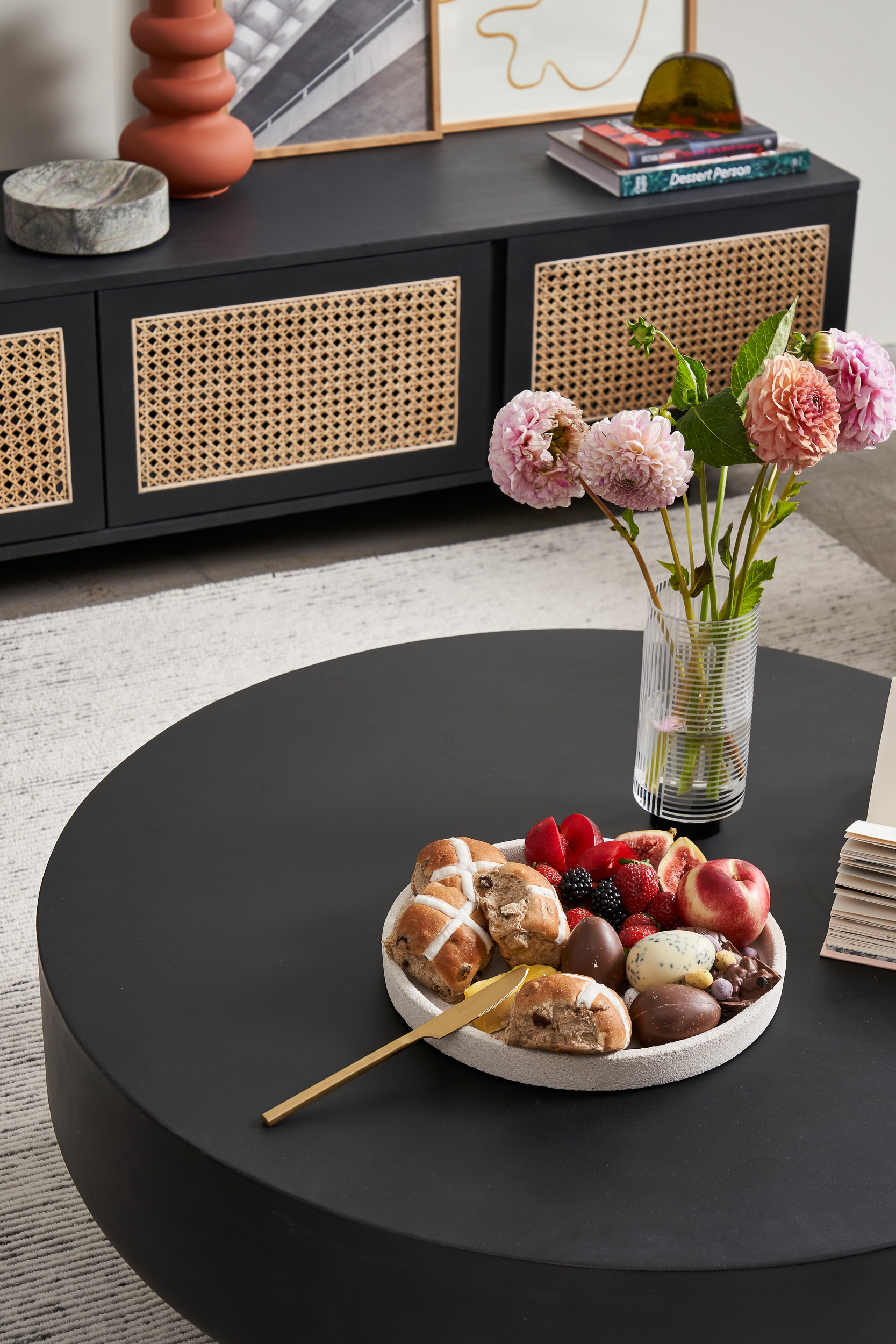 Brooklyn Coffee Table - Black Concrete - Floor Stock