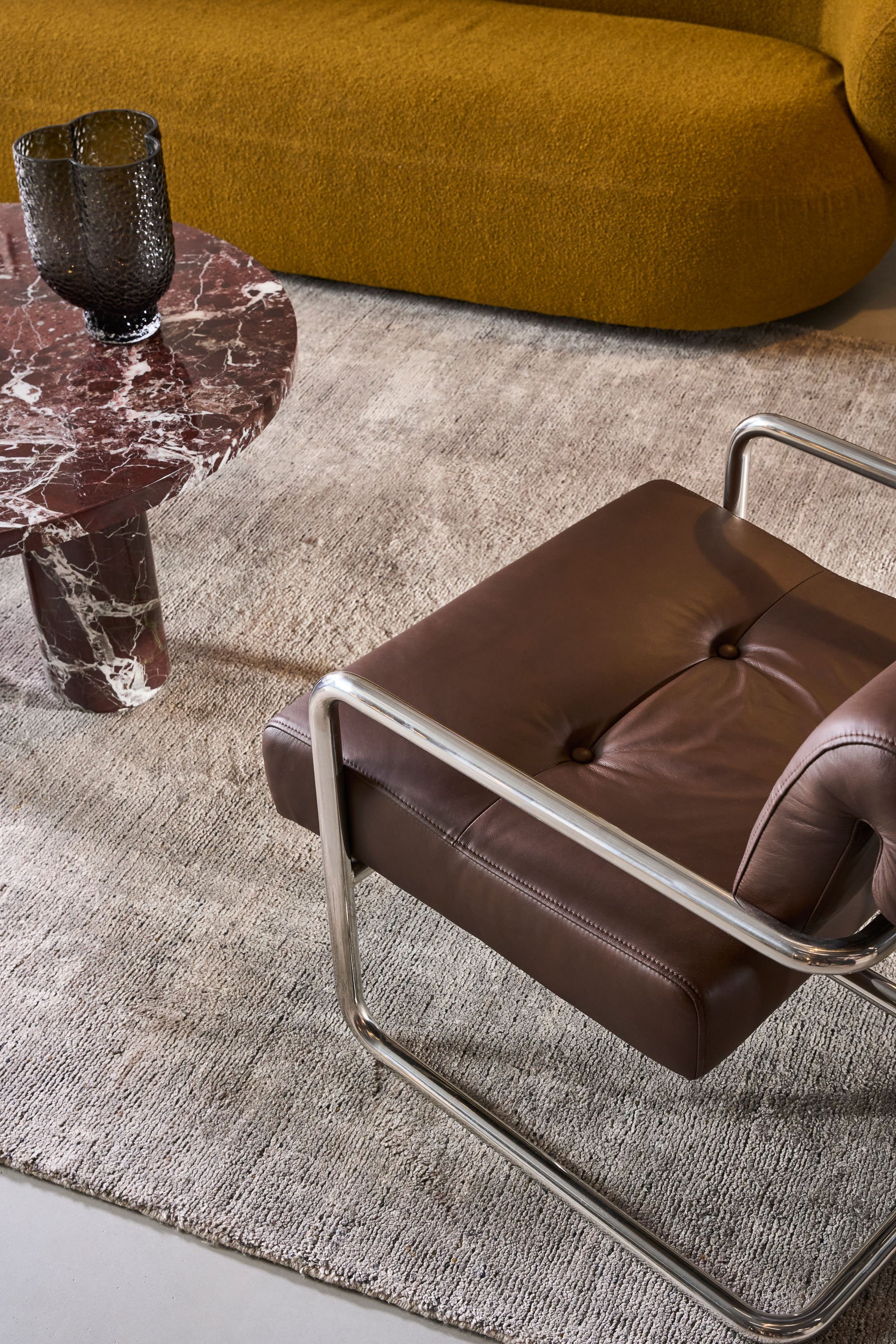 Paddington Occasional Chair - Toast Dark Brown Leather - Floor Stock