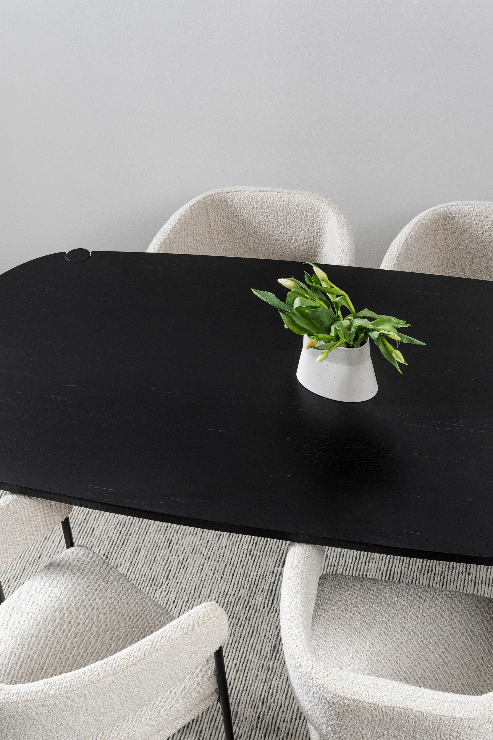 Cove Oval Dining Table - Black - 1600mm - Floor Stock