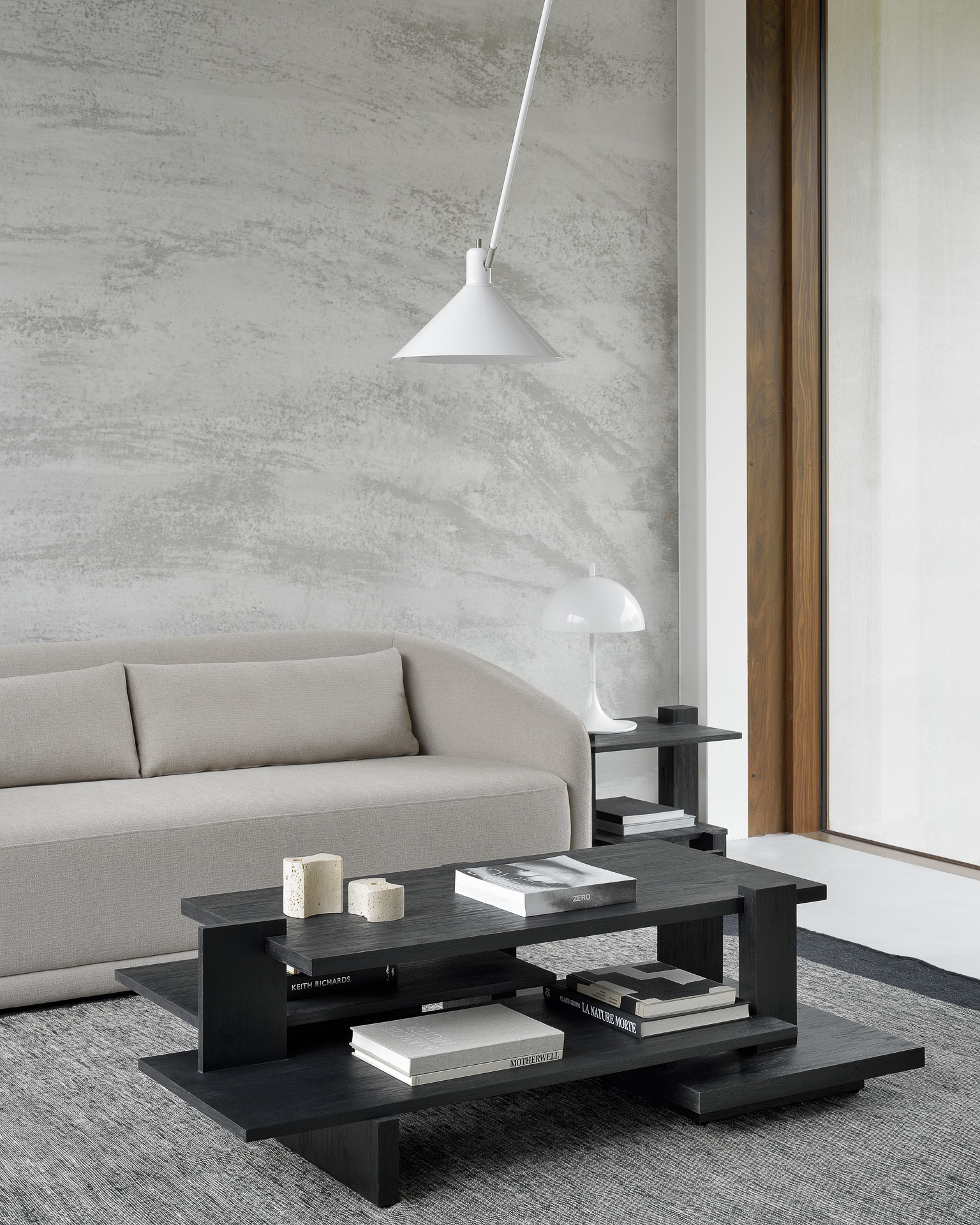 Ethnicraft Teak Abstract Coffee Table - Black - Floor Stock