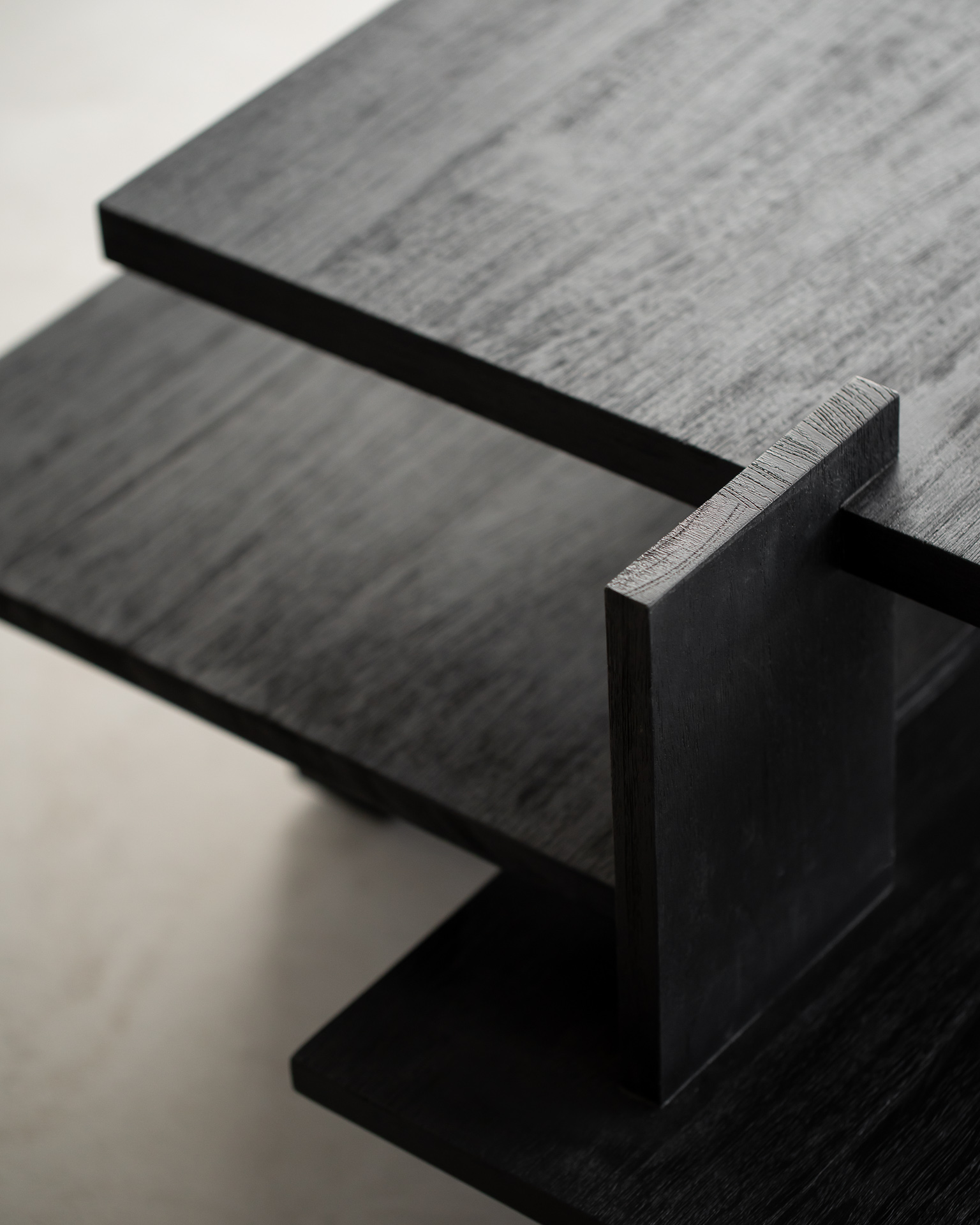 Ethnicraft Teak Abstract Coffee Table - Black - Floor Stock