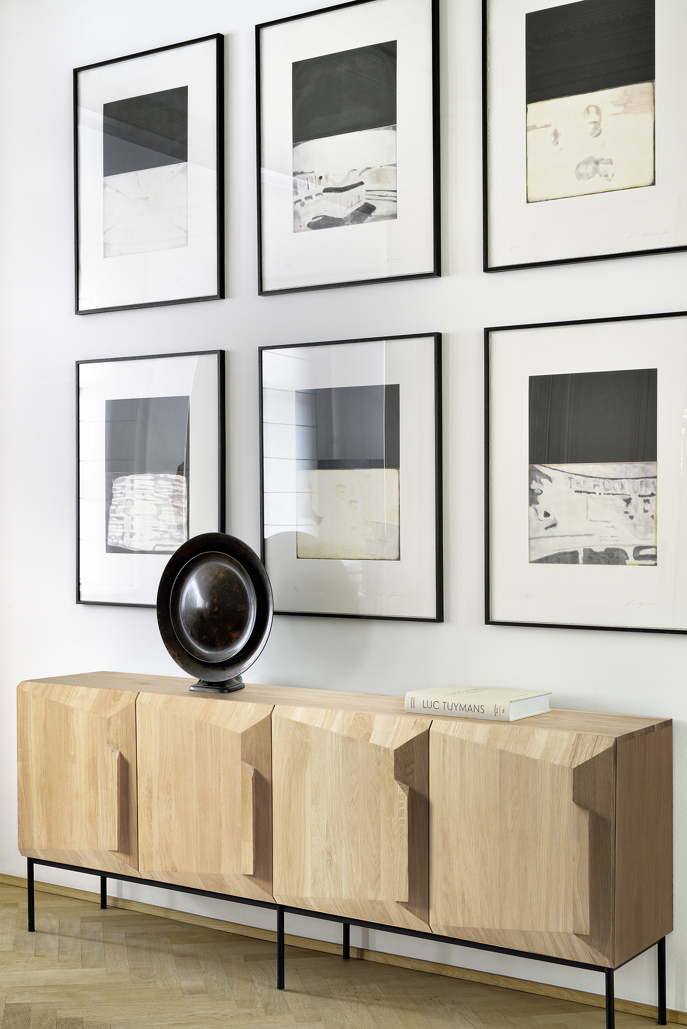 Ethnicraft Oak Stairs Sideboard - 4 Doors - Natural Oak - Floor Stock