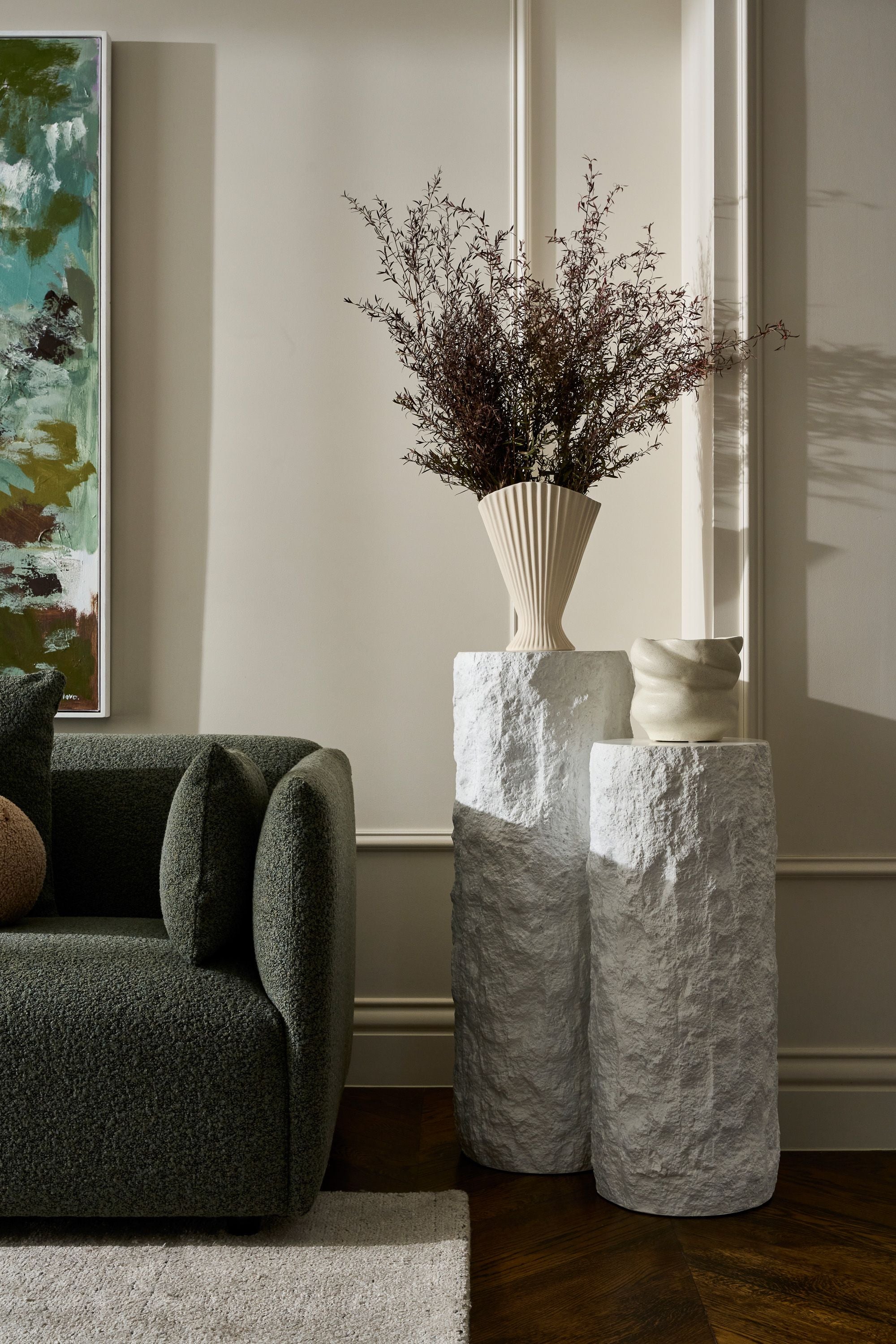 Iris Pedestal - Tall - Ivory - Floor Stock