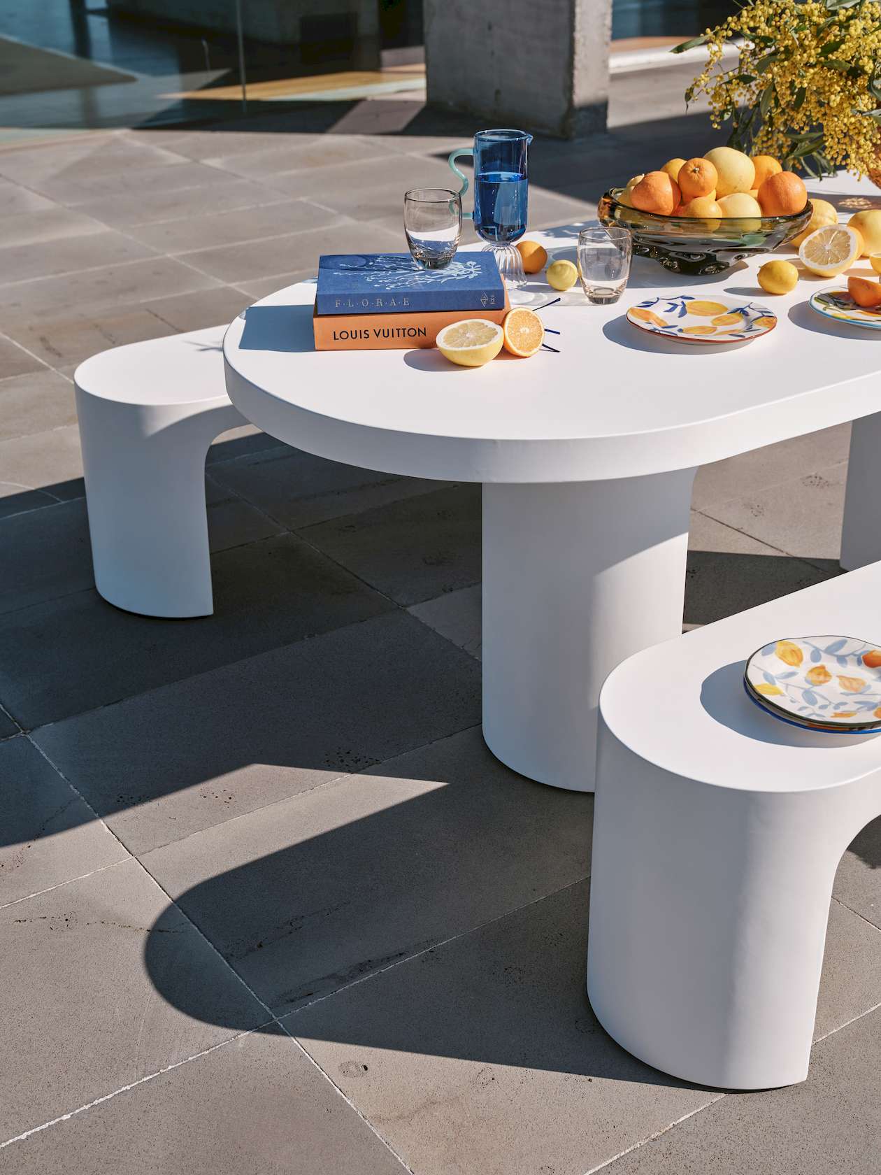 Bianco Bench - White Concrete - Floor Stock