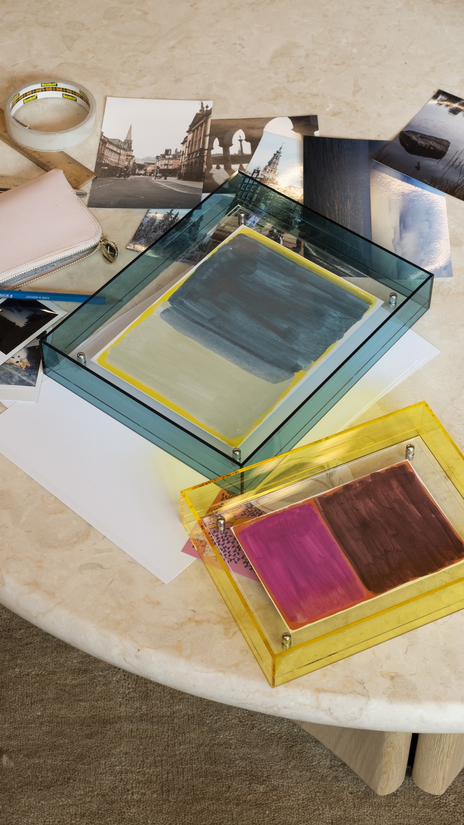 Linda Acrylic Photo Frame - Warm Olive