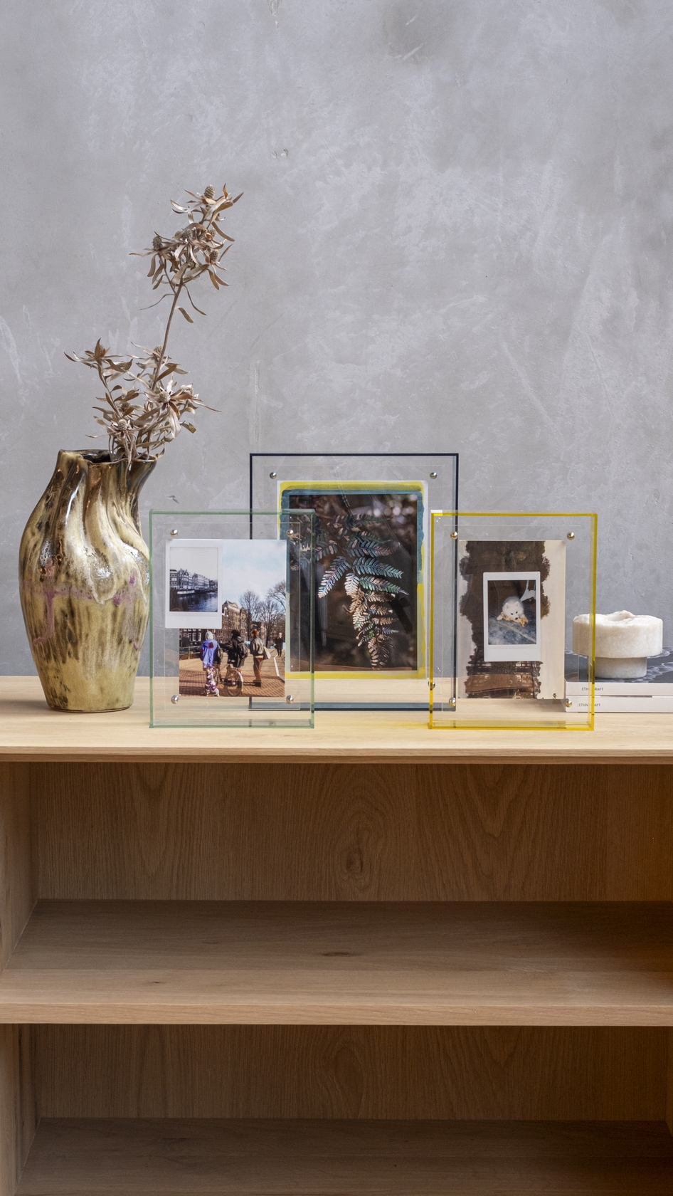 Linda Acrylic Photo Frame - Warm Olive