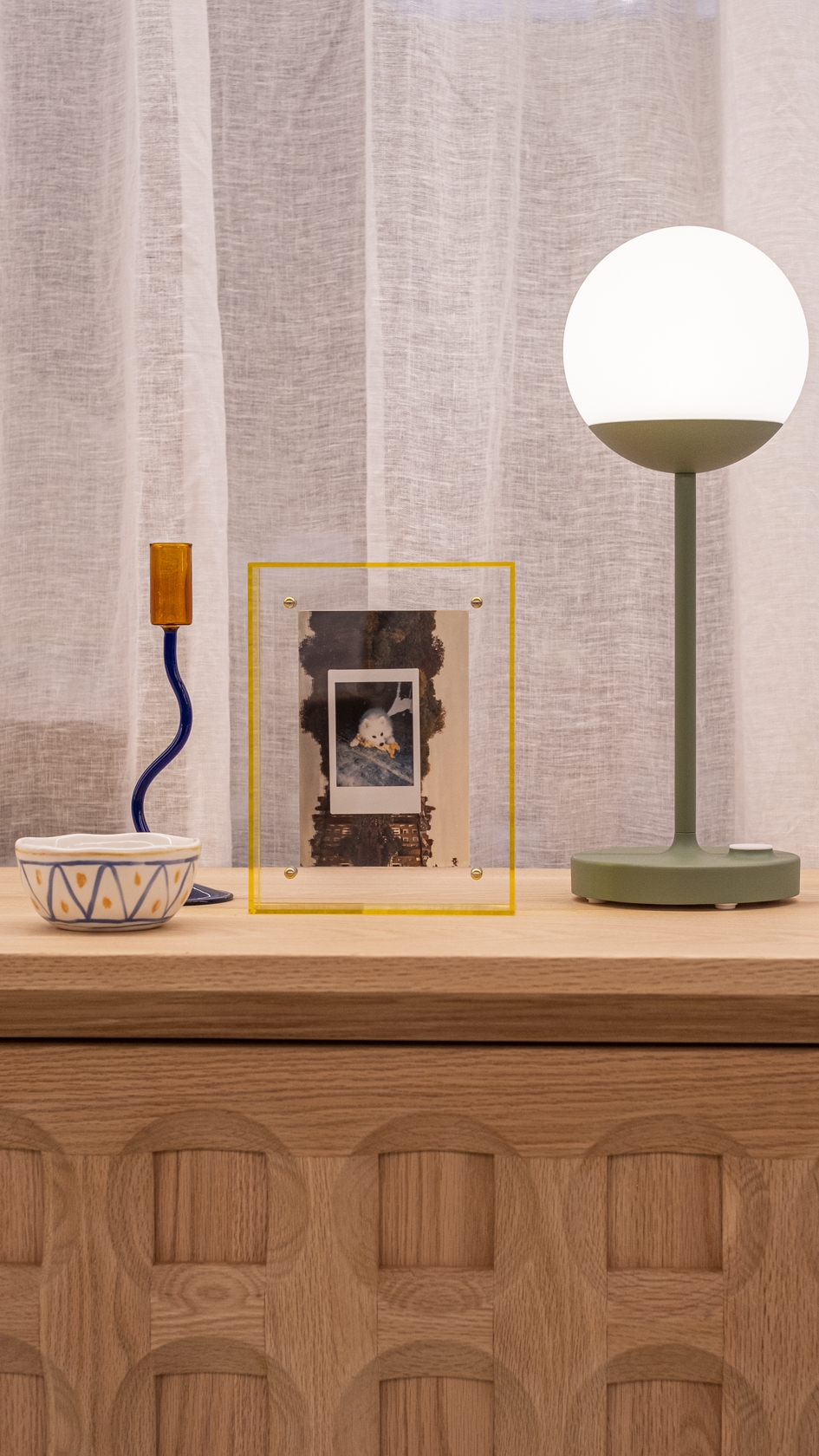 Linda Acrylic Photo Frame - Warm Olive