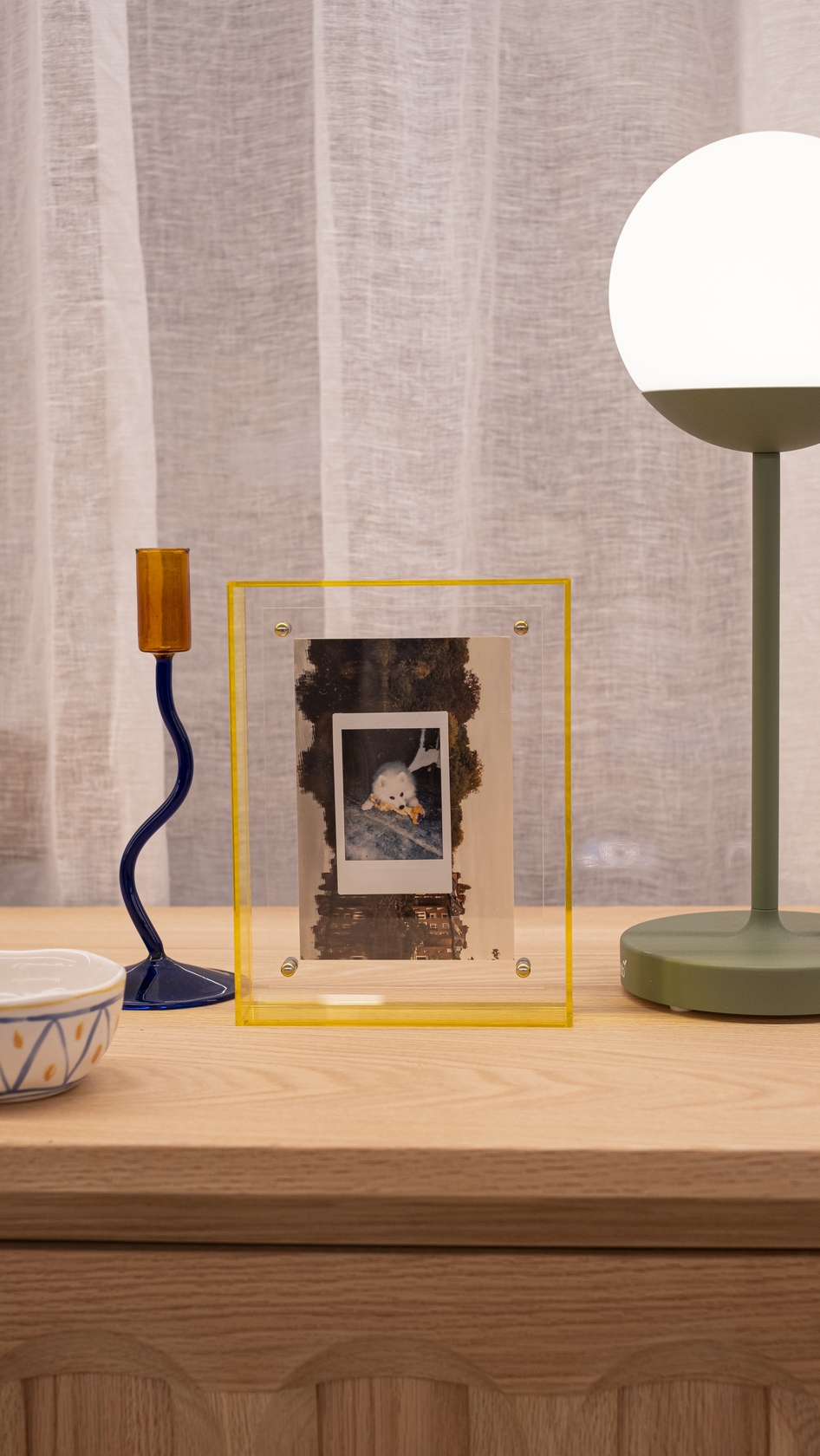 Linda Acrylic Photo Frame - Warm Olive