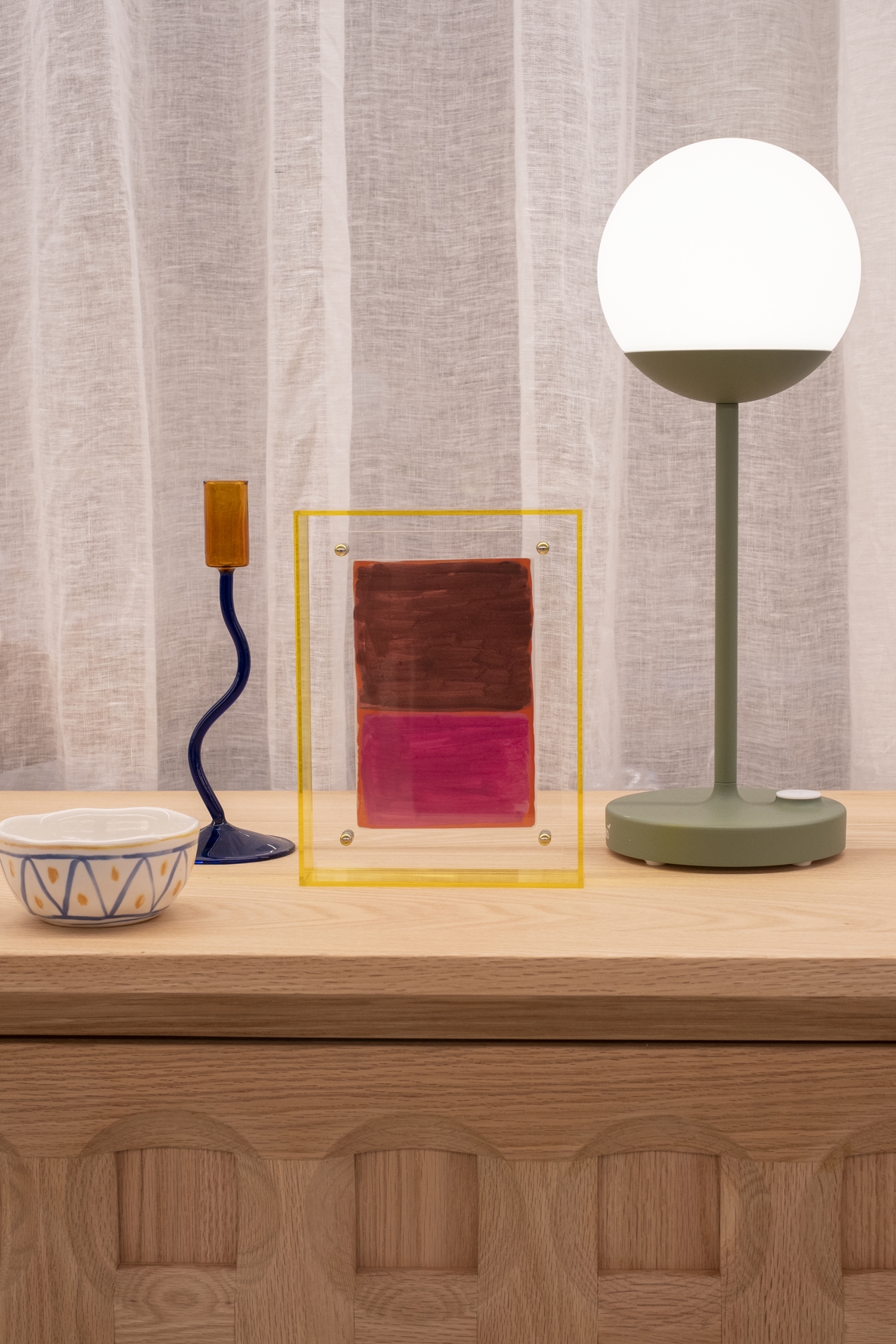 Linda Acrylic Photo Frame - Warm Olive