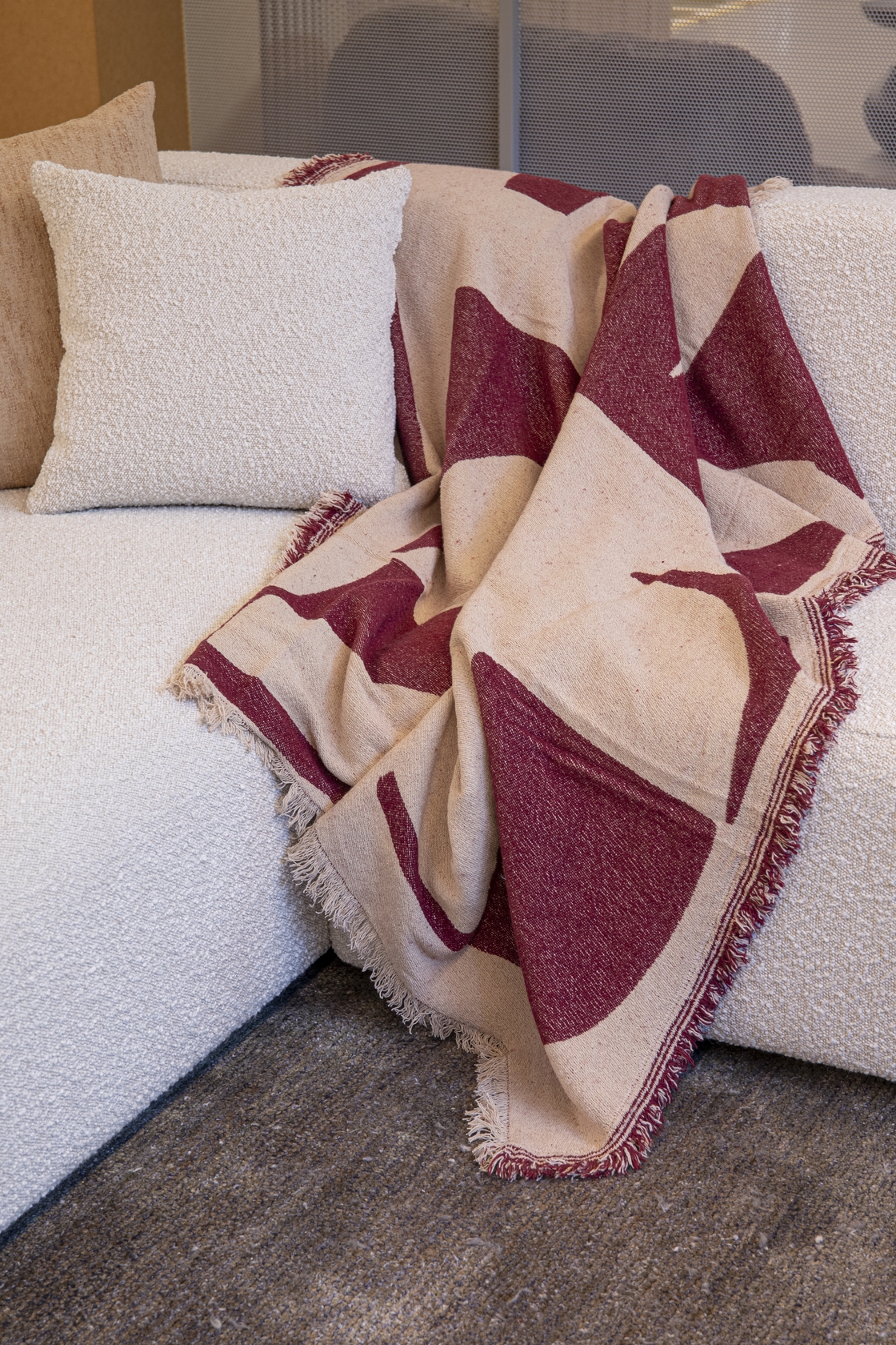 Olica Cotton Throw - Red