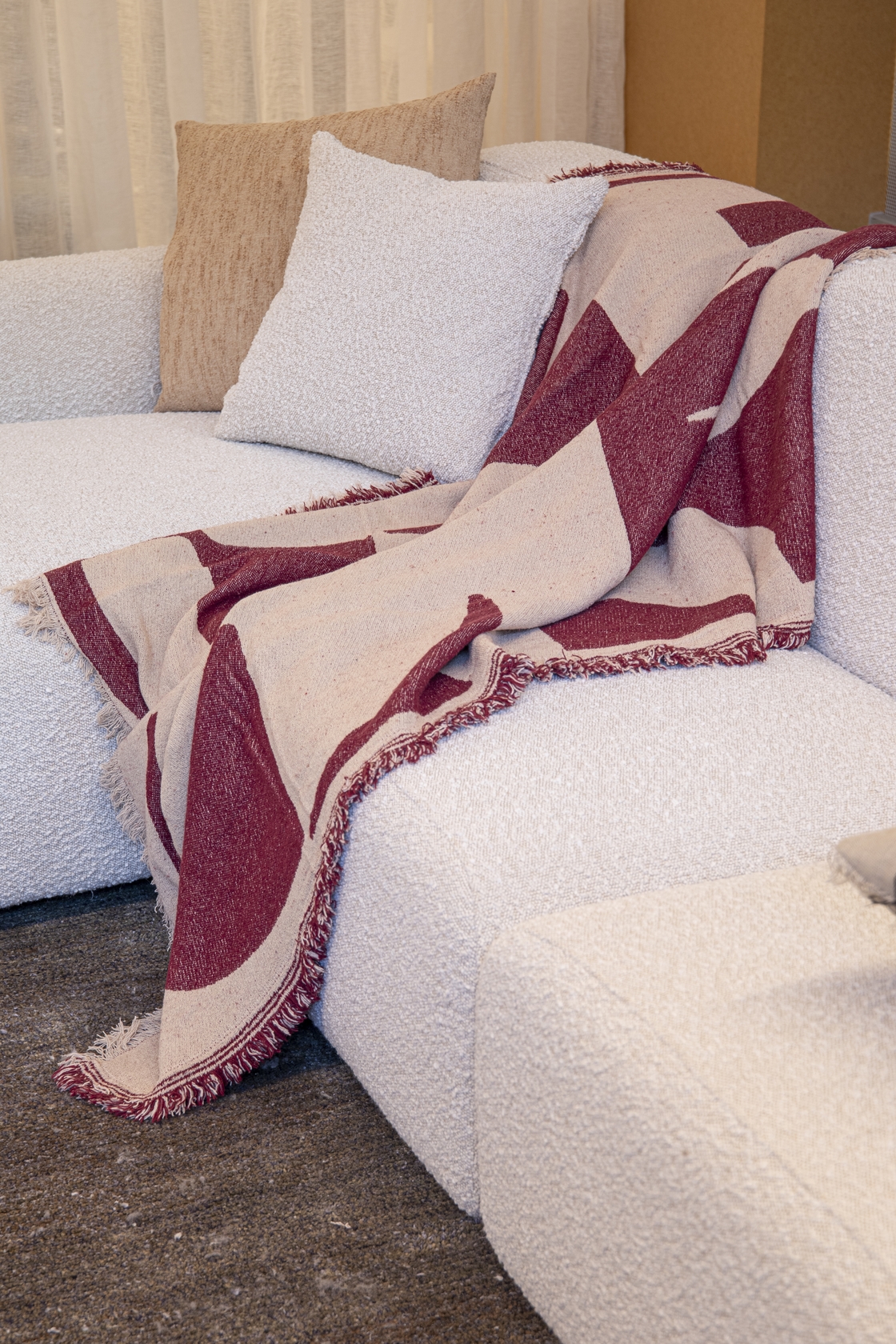 Olica Cotton Throw - Red