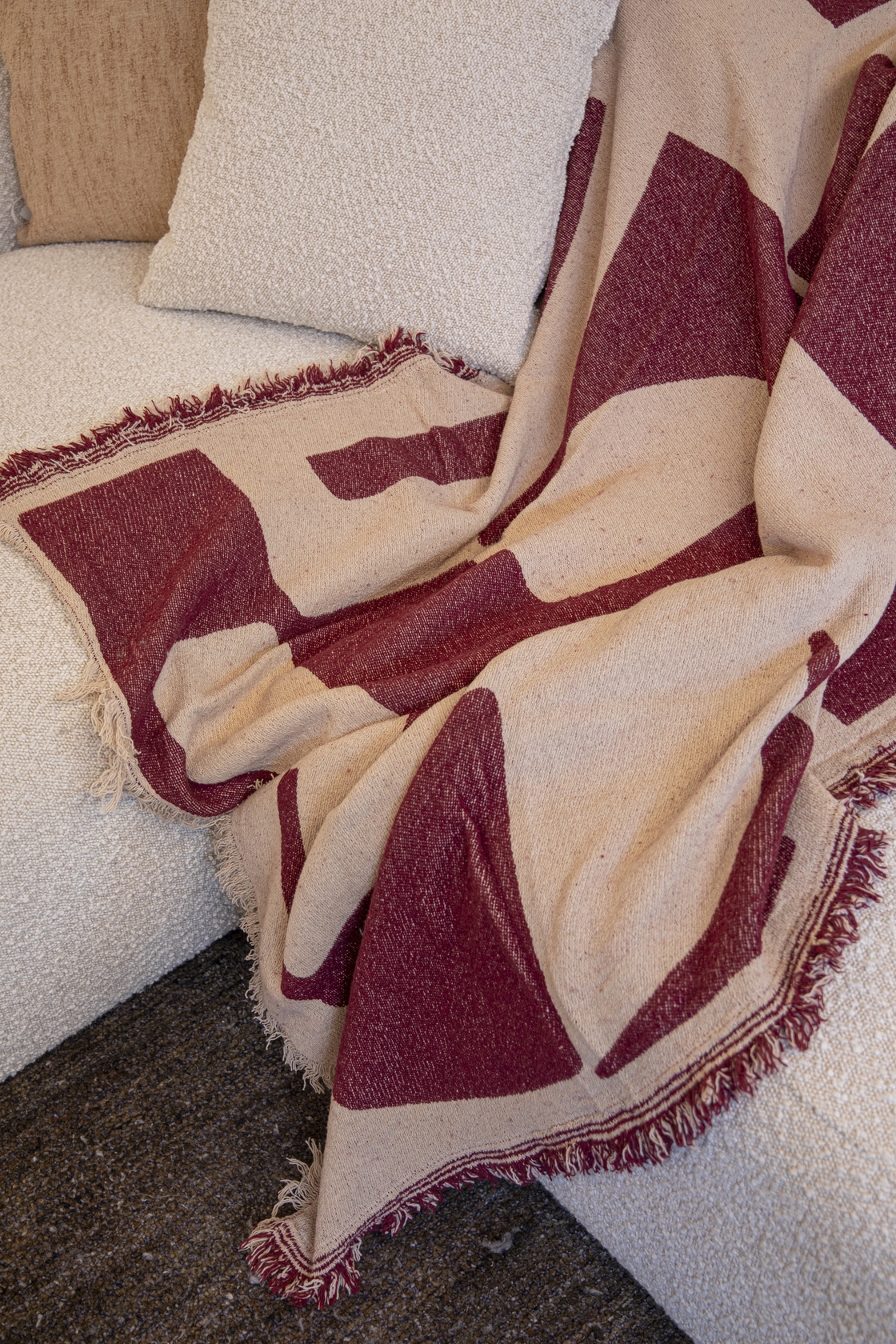 Olica Cotton Throw - Red