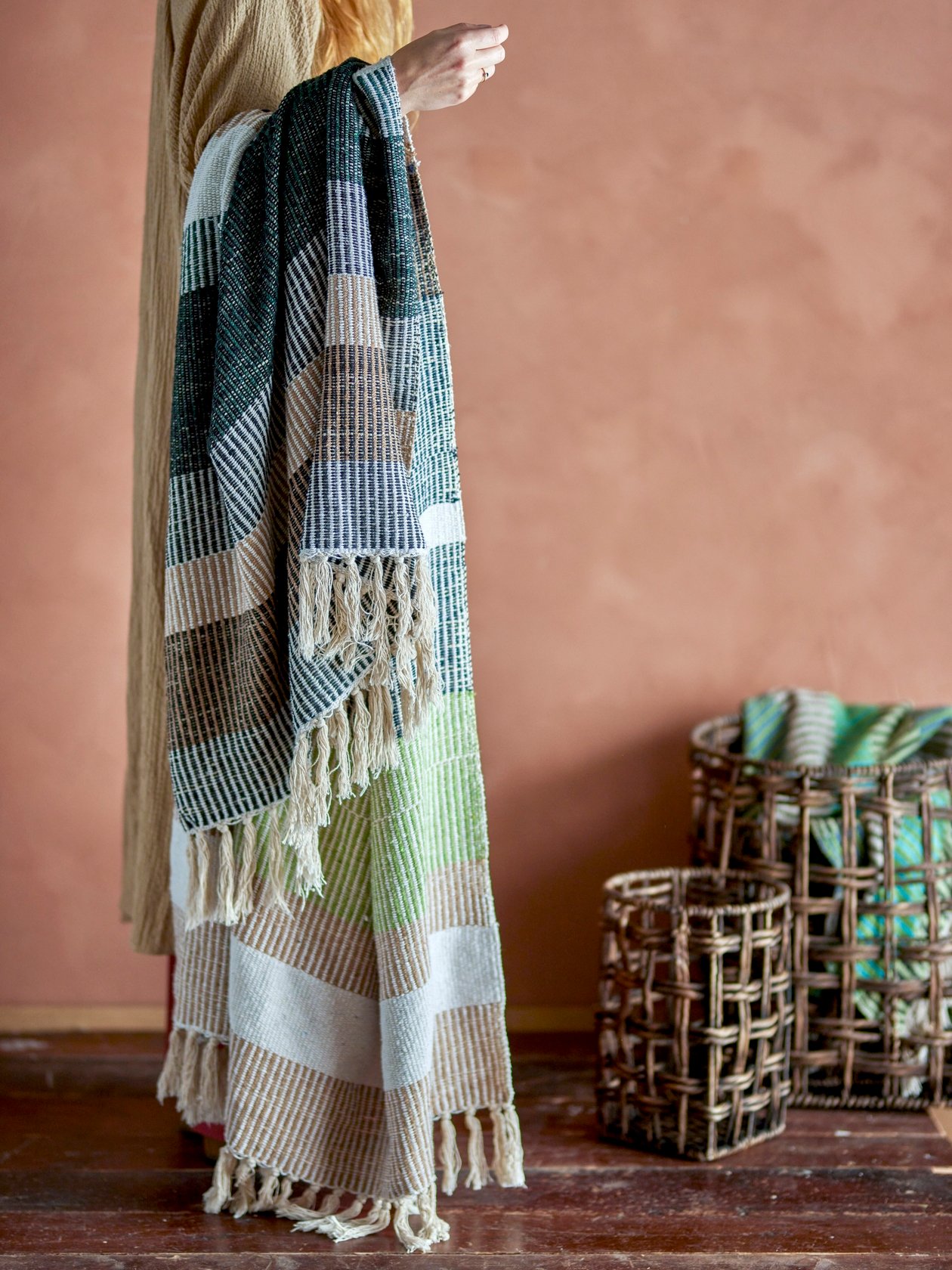 Isnel Cotton Throw - Brown