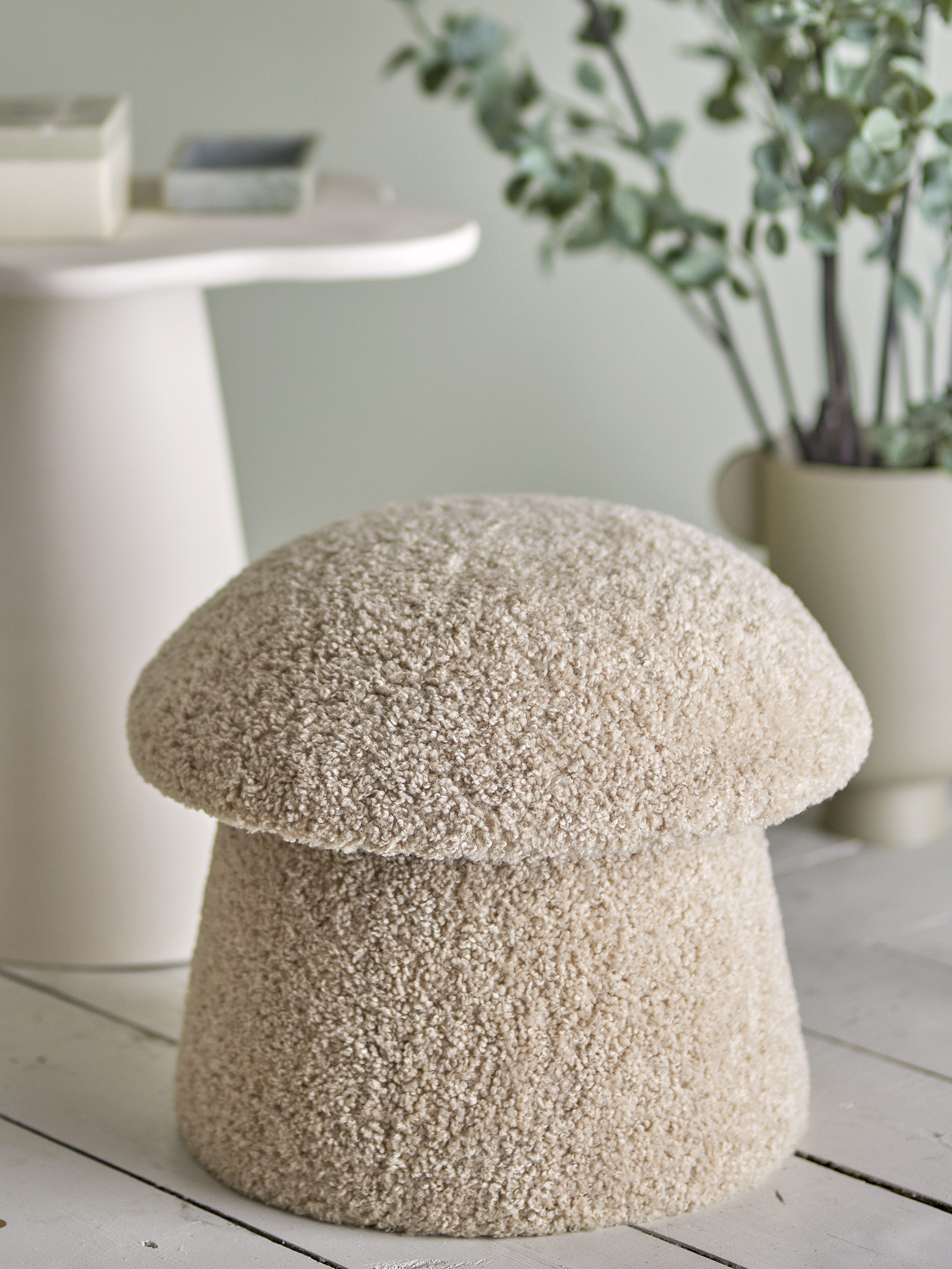 Bocca Polyester Pouf - Nature