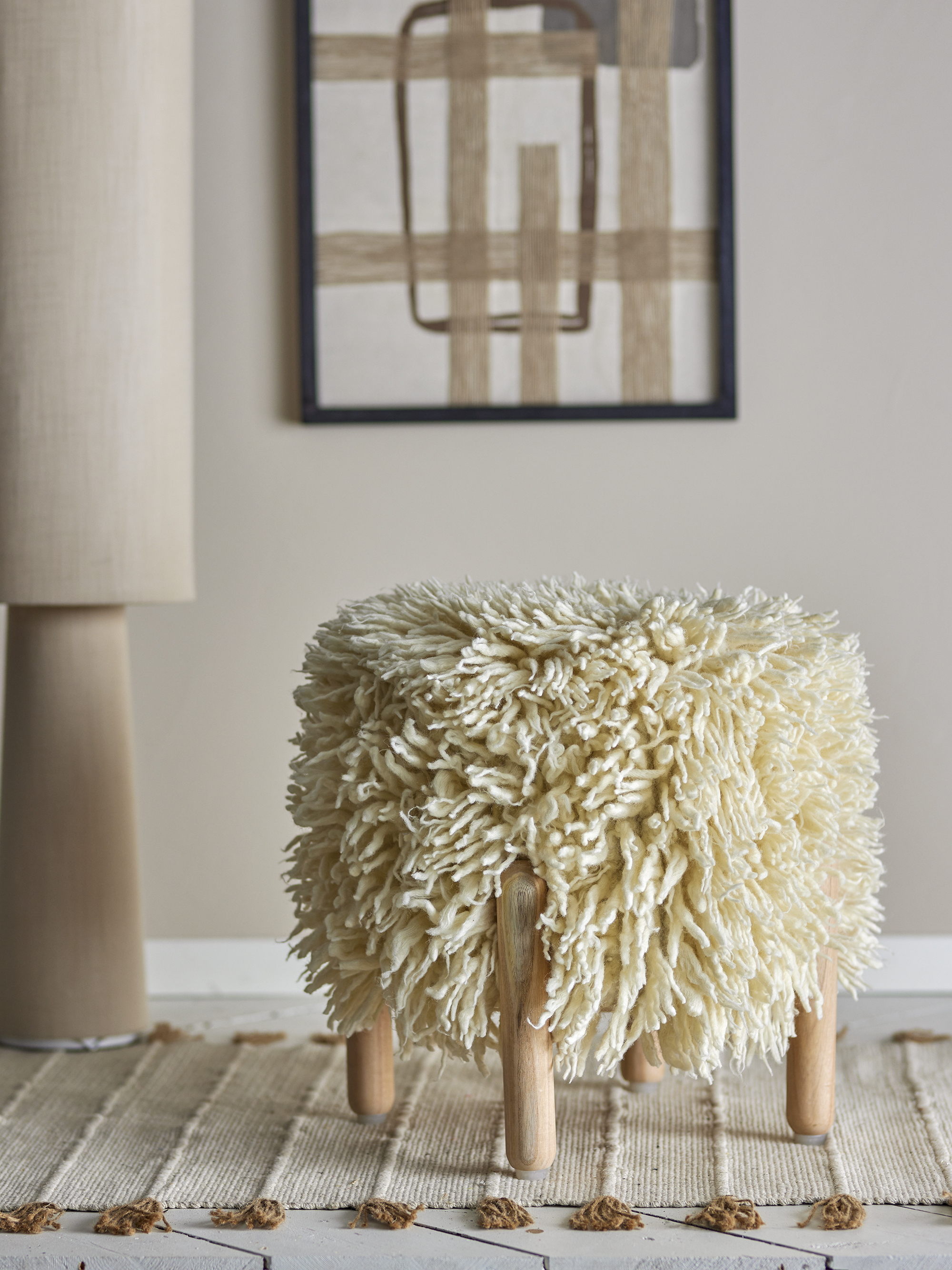 Lomba Wool Stool - Nature