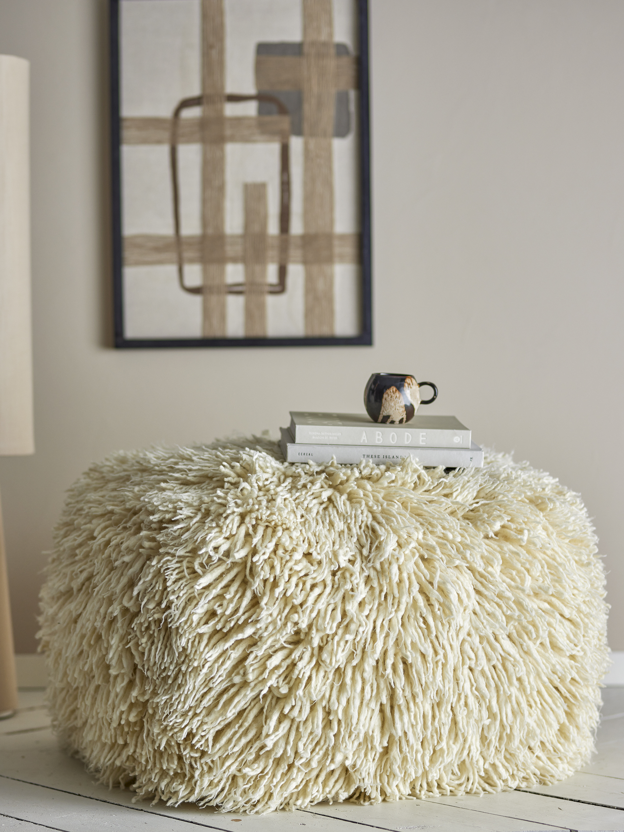 Lomba Wool Pouf - Nature