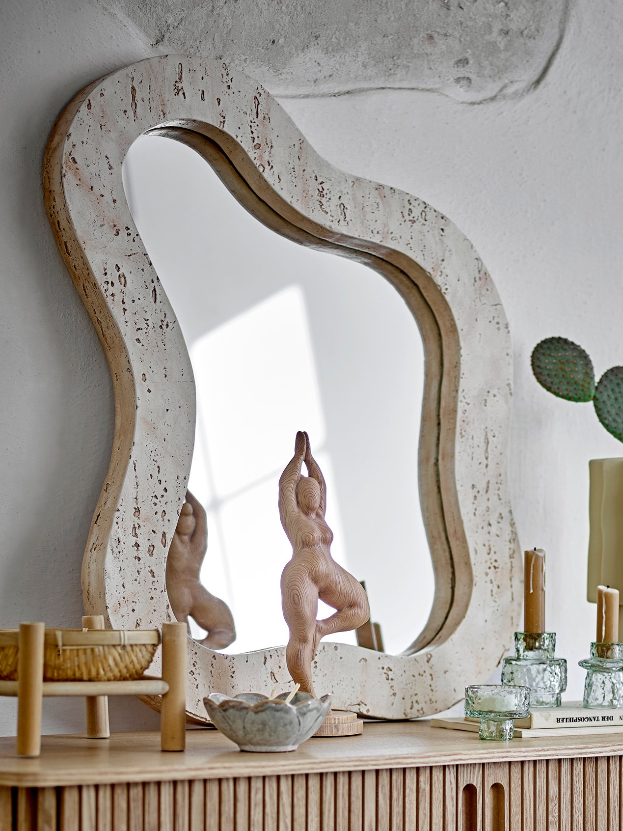 Meg Resin Wall Mirror - Nature