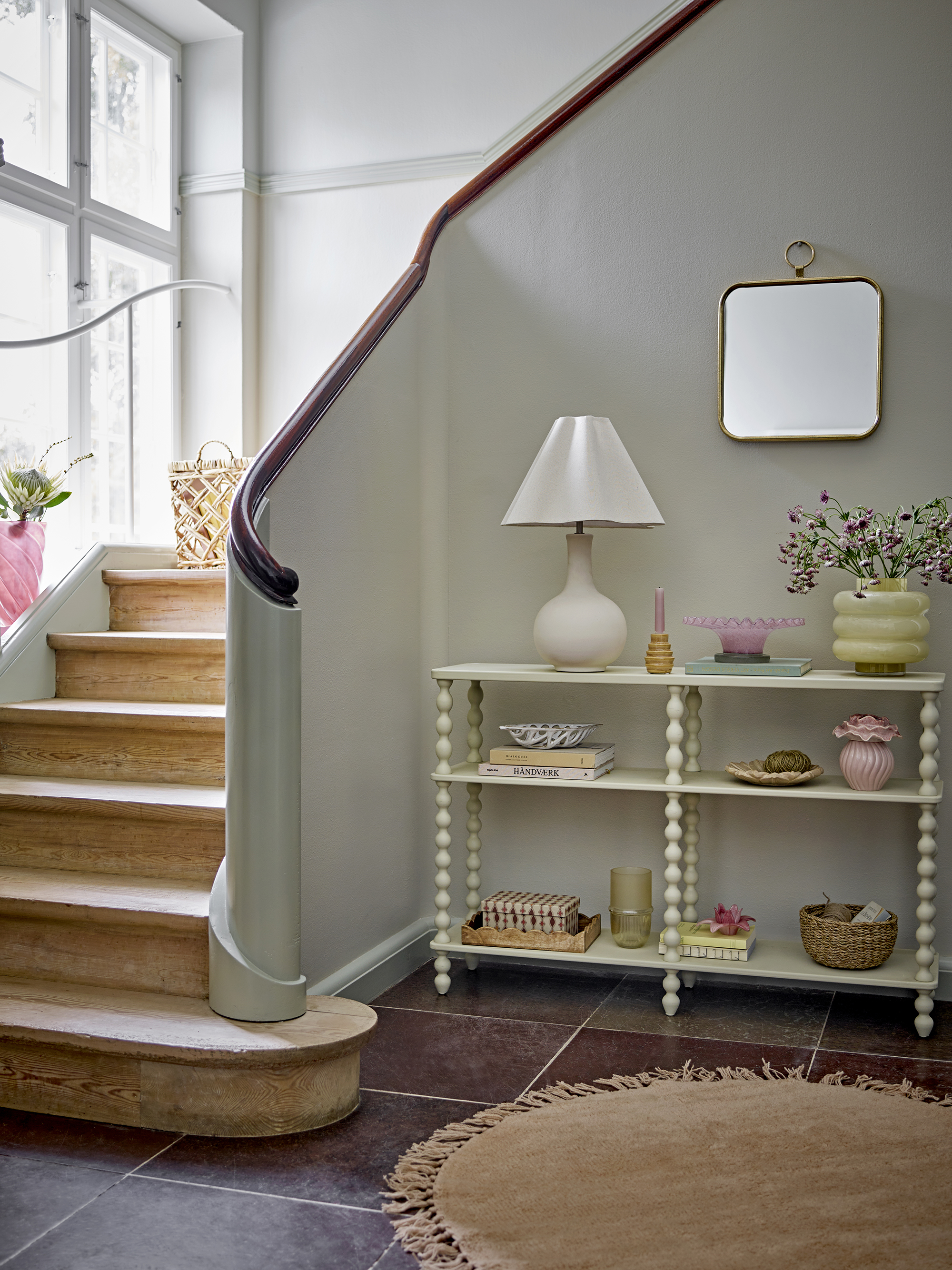 Salino Pine Console Table - White