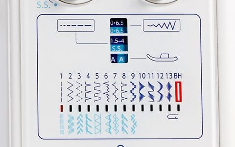 Janome HD2200 Setting Display