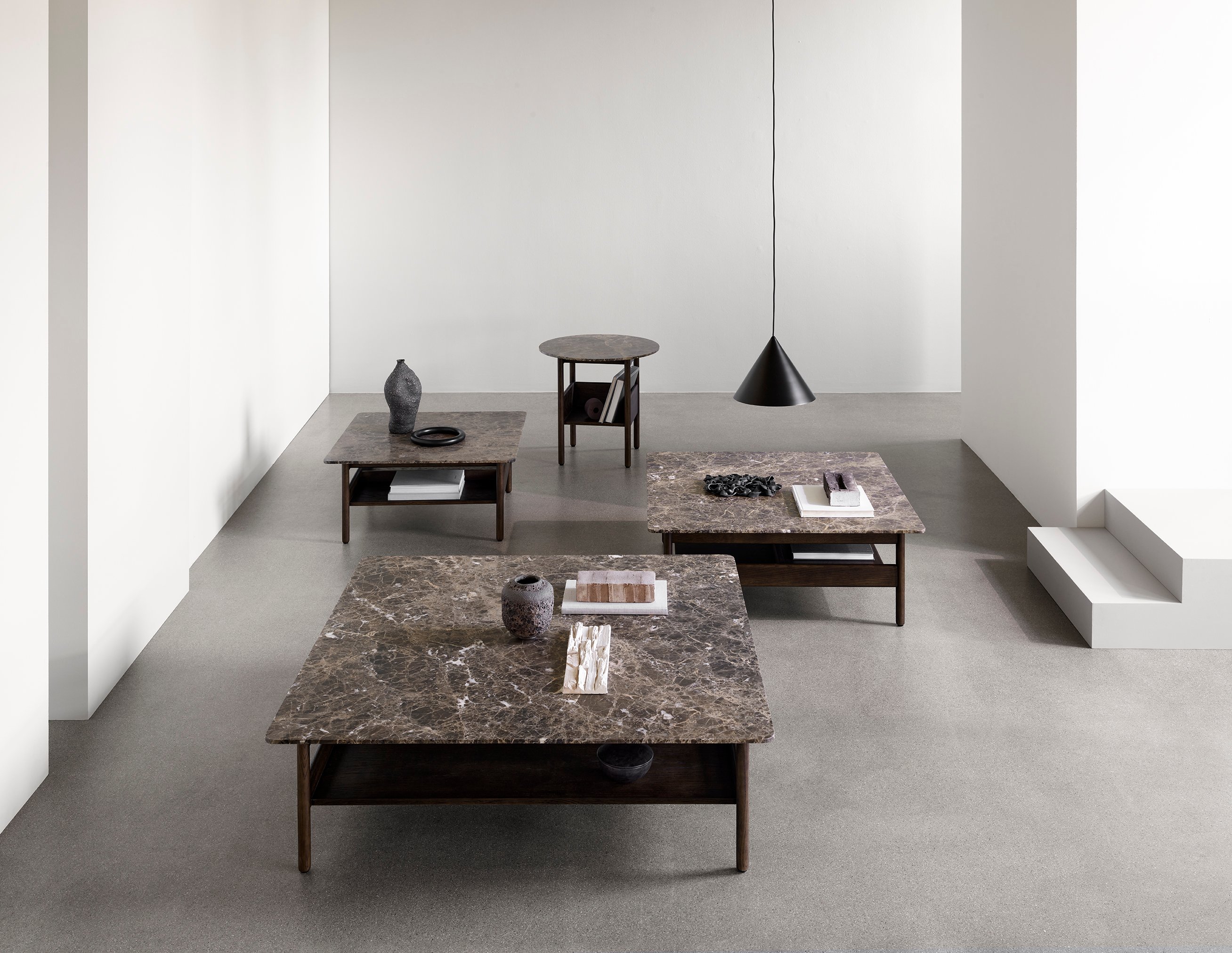 Collect Round Side Table - Dark Brown - Floor Stock