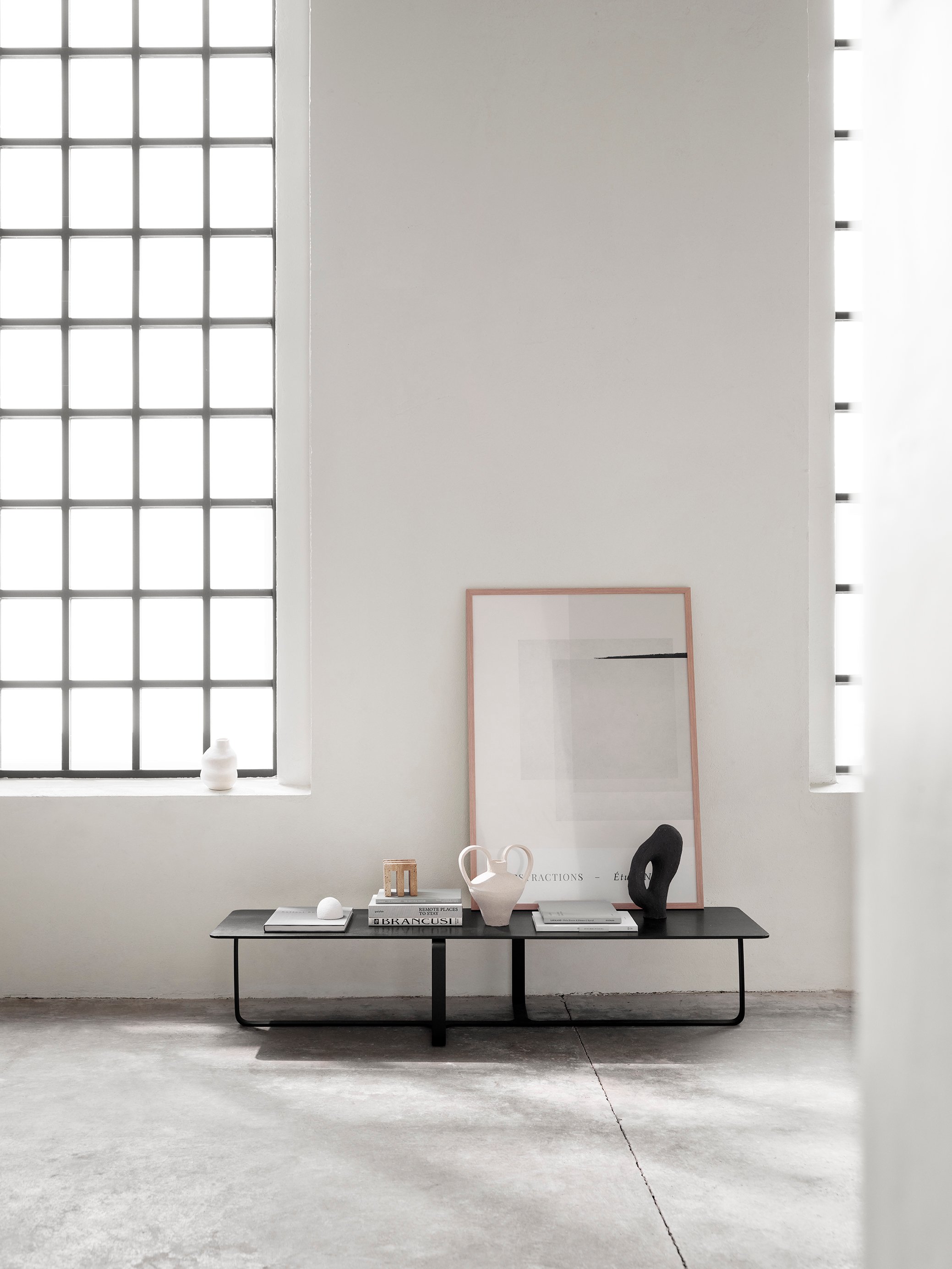 Root Long Rectangular Coffee Table - Black - Floor Stock