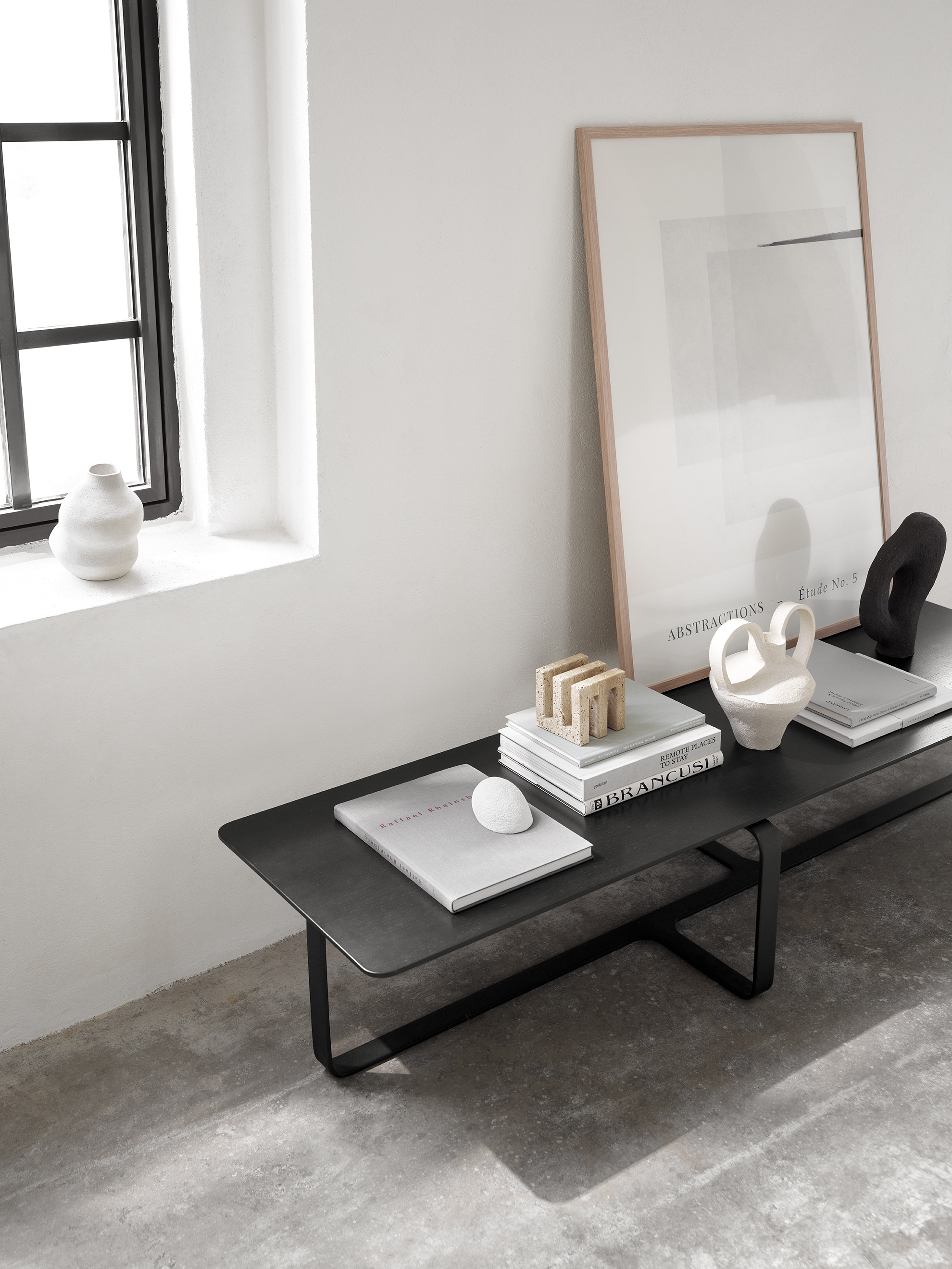 Root Long Rectangular Coffee Table - Black - Floor Stock