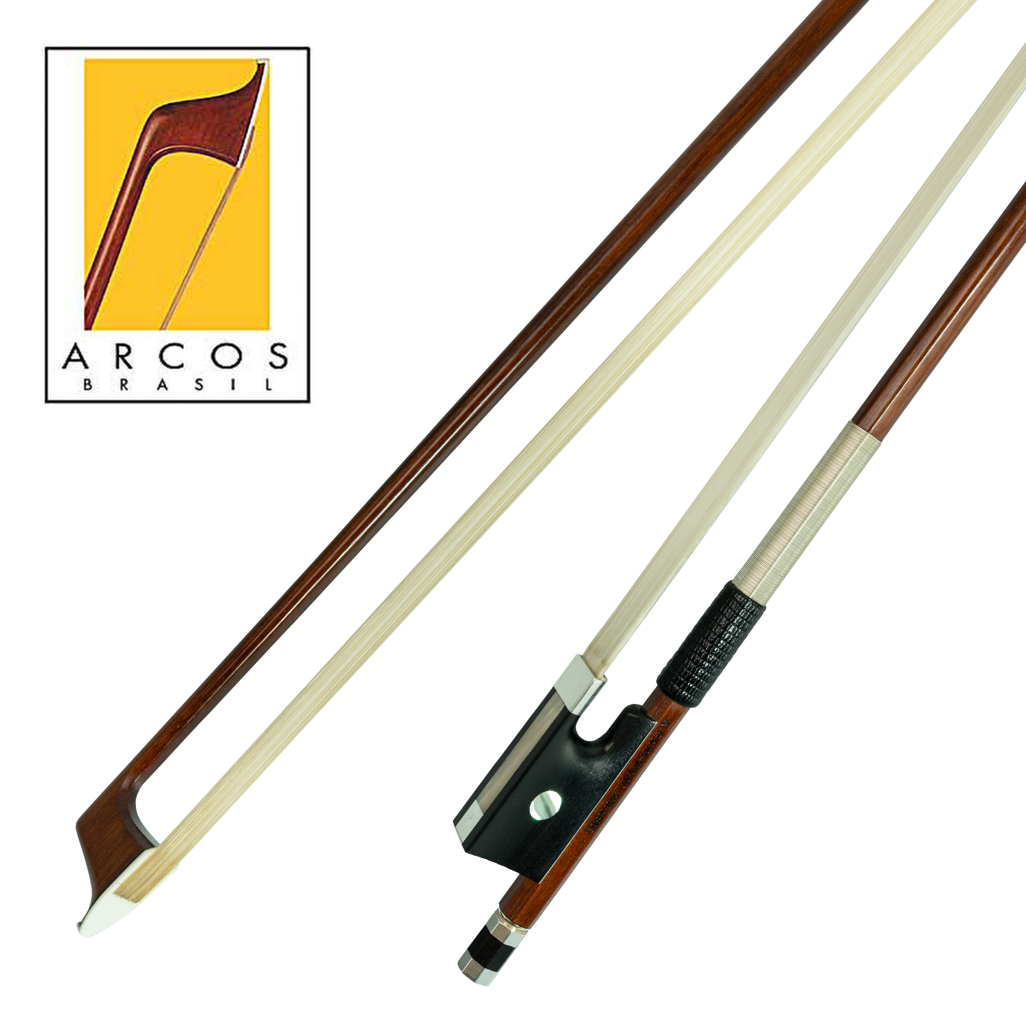 Arcos Brasil Peccatte Copy Silver Mounted Violin Bow in action