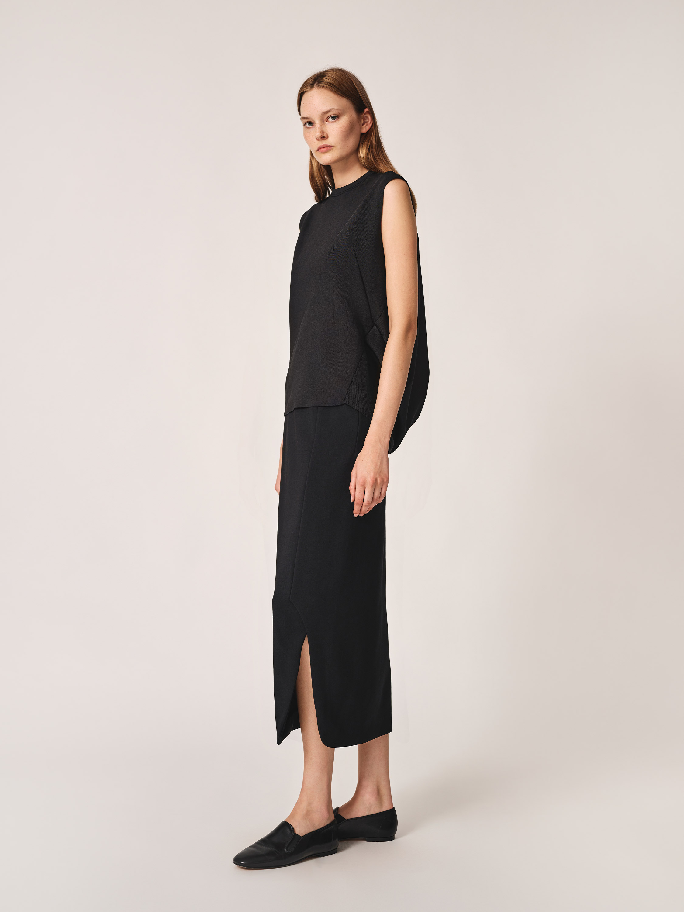 Long Black Pencil Skirt. Style FL223042 – PackersFashion