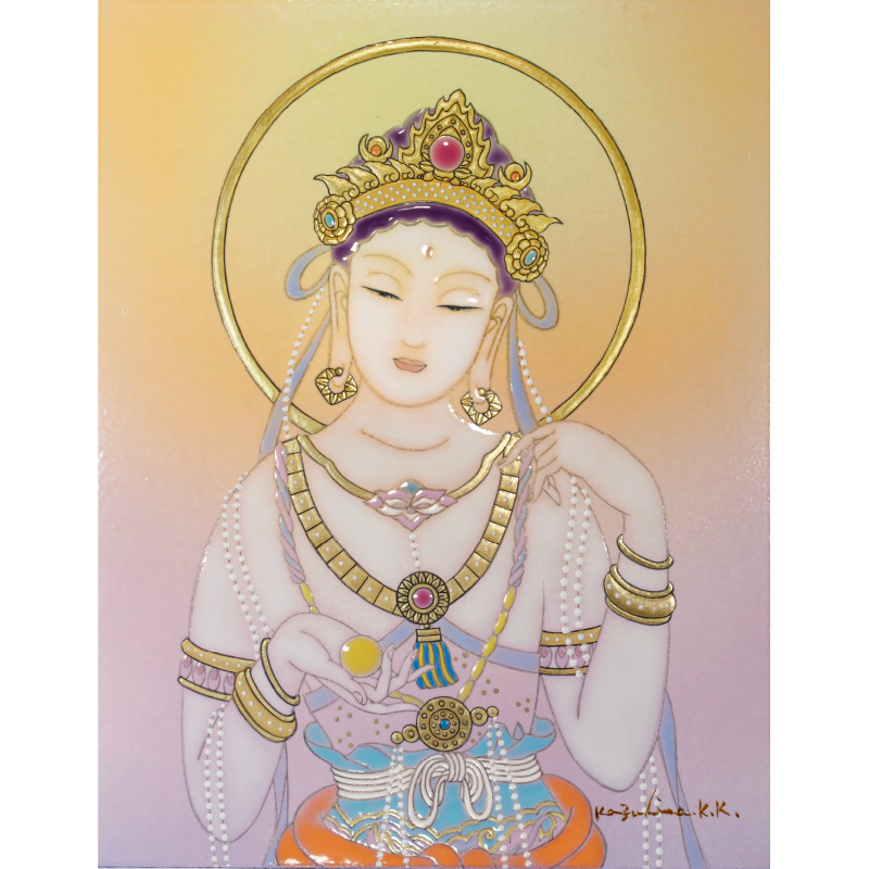 陶彩画_菩薩作品_宝珠観音_全体