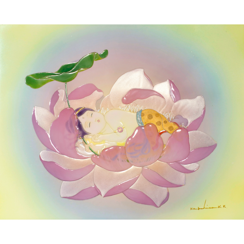 陶彩画_花音作品_ゆりかご_全体