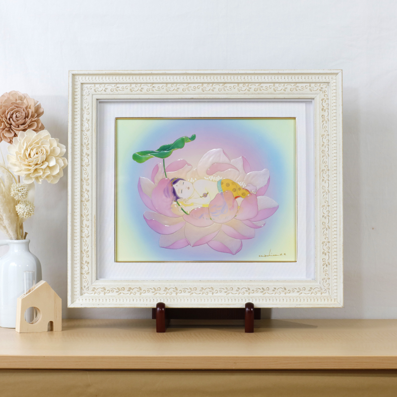 陶彩画_花音作品_ゆりかご_展示イメージ