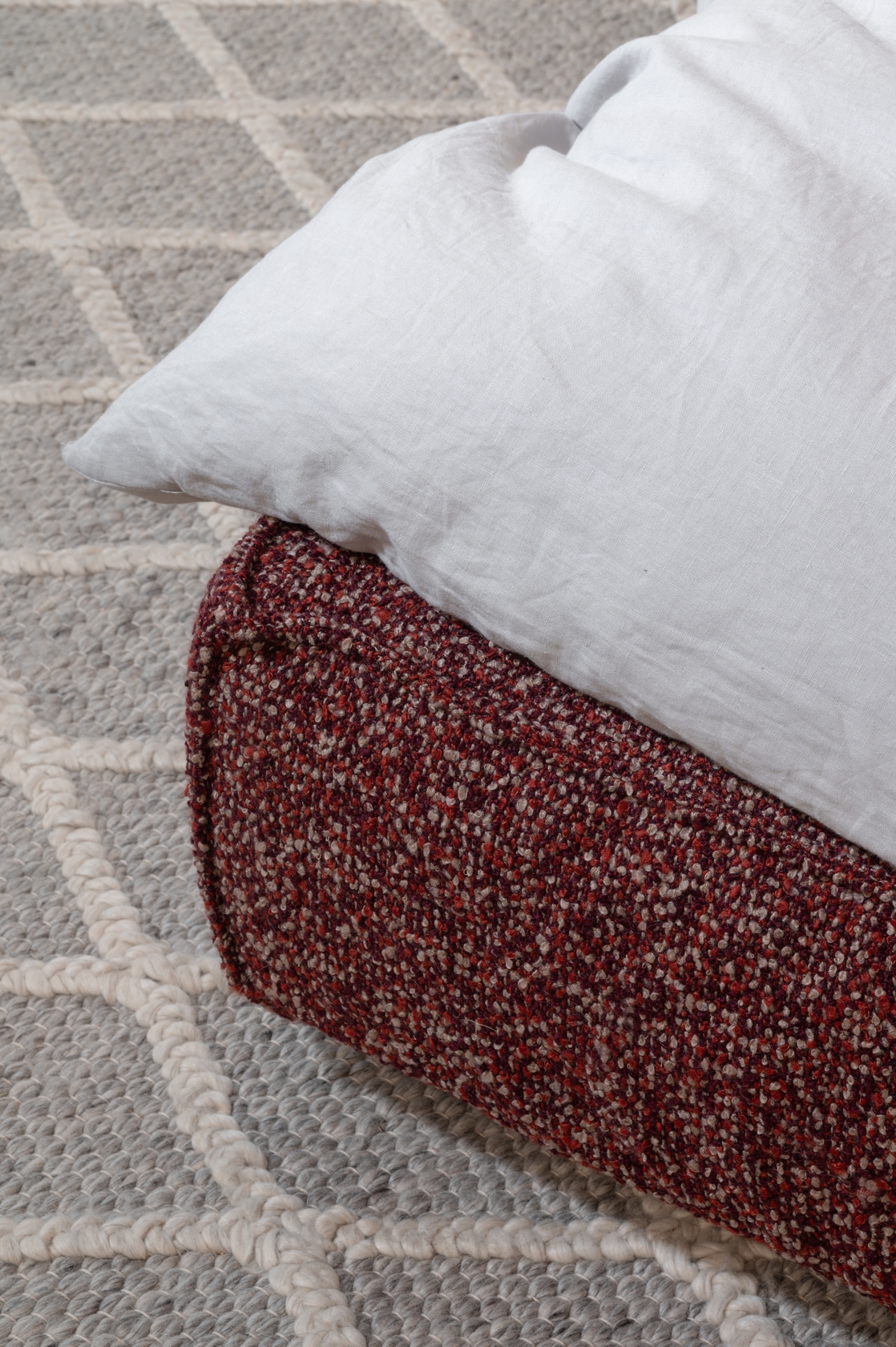 Paolo Queen Bed - Yarra Merlot - Floor Stock