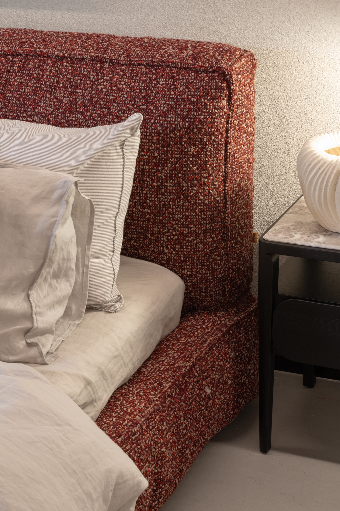 Paolo Queen Bed - Yarra Merlot - Floor Stock