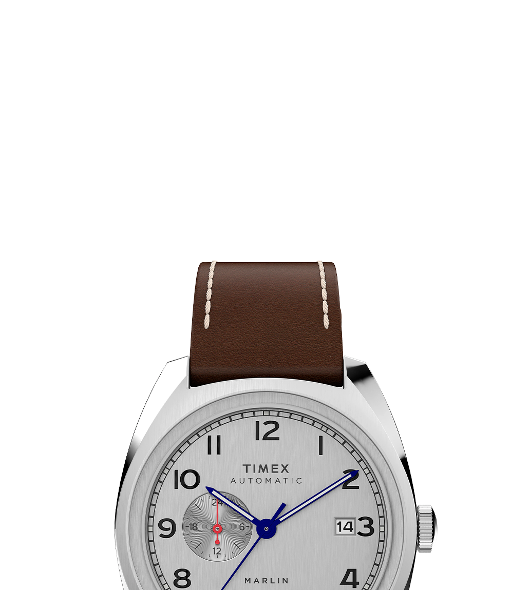 Marlin® Sub-Dial Automatic 39mm Leather Strap Watch | Timex UK