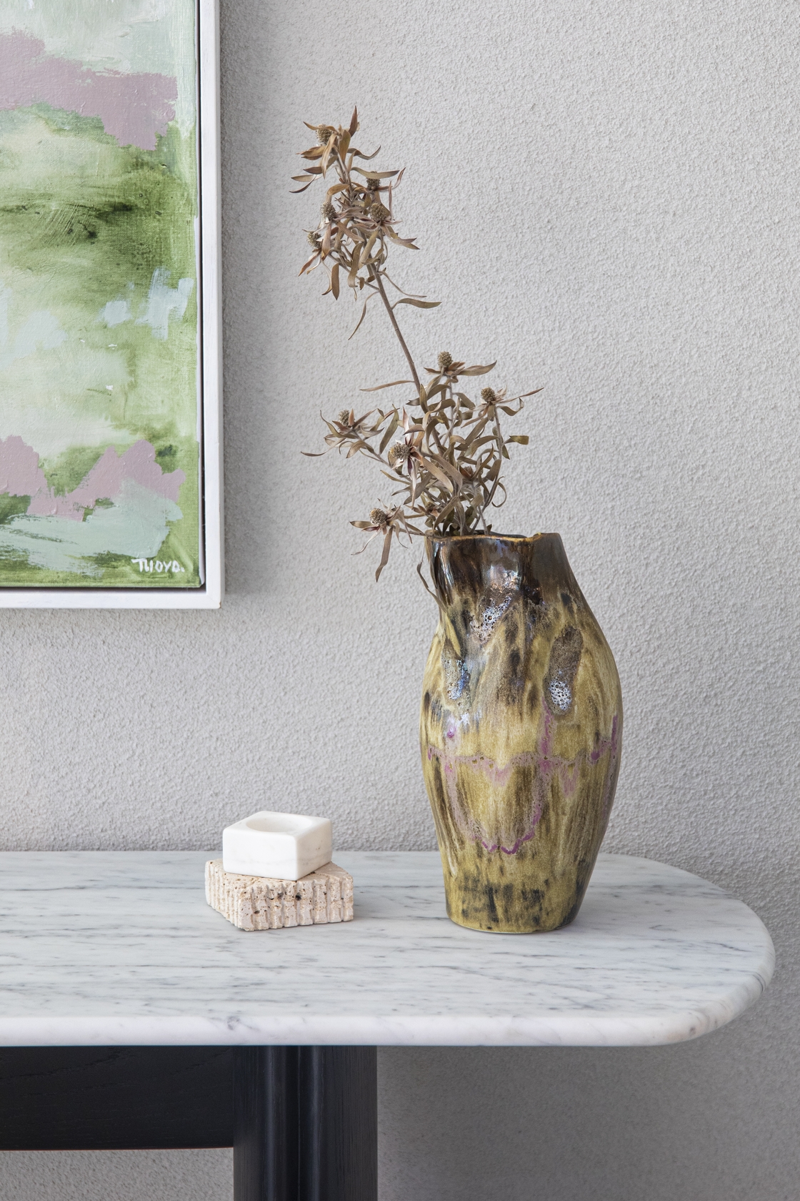 Benoit Stoneware Vase - Brown