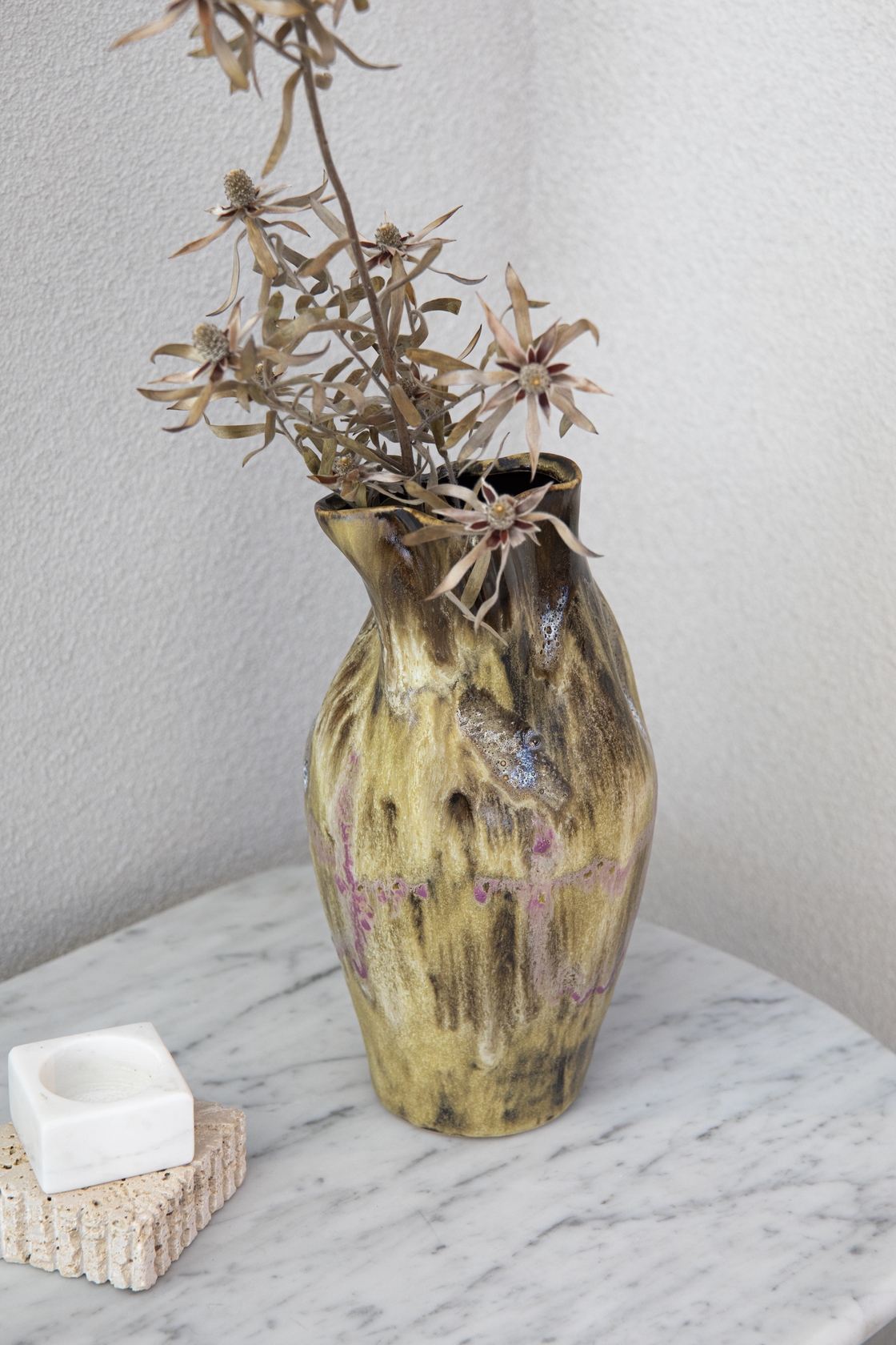 Benoit Stoneware Vase - Brown