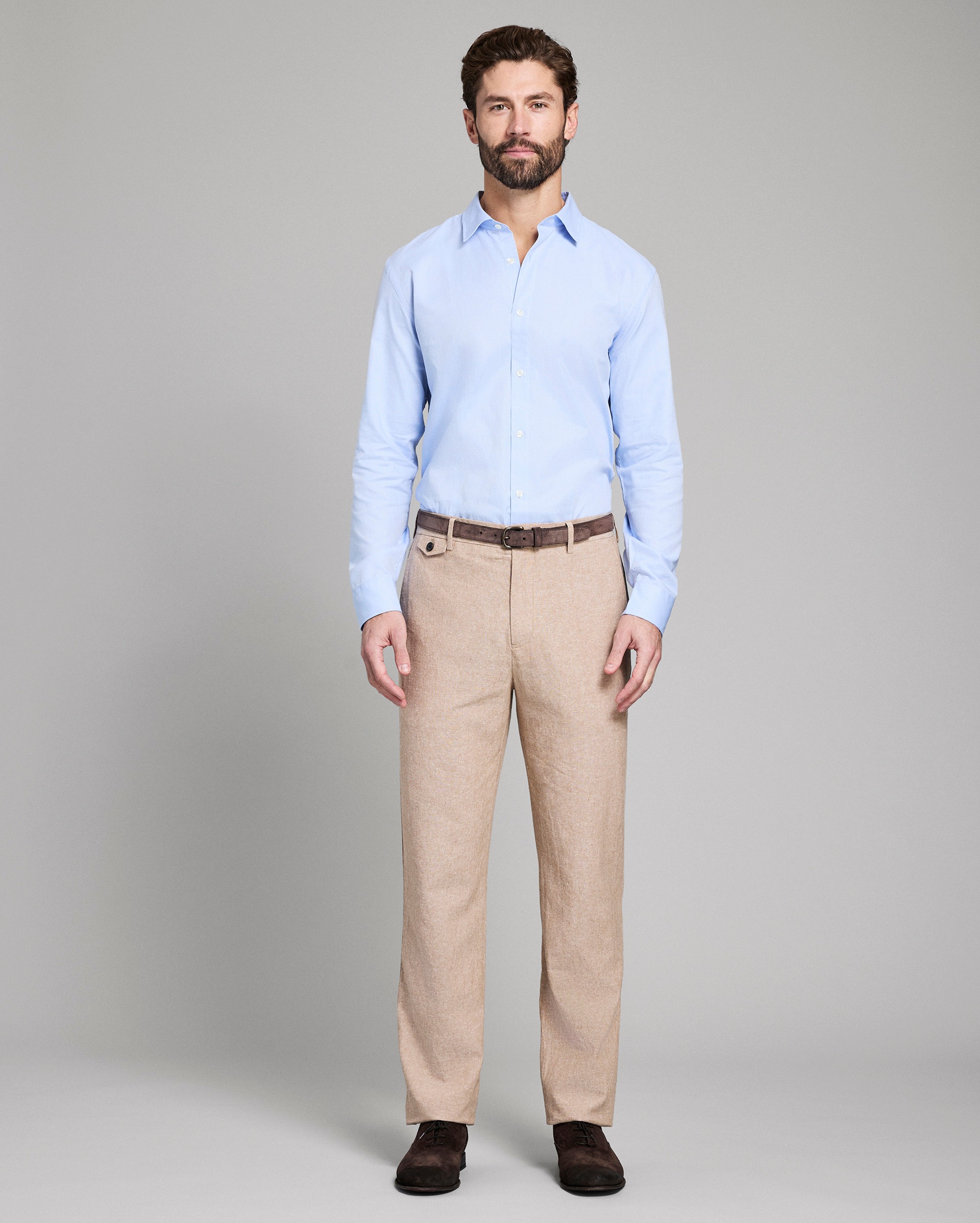Model shows the fit of the pant.