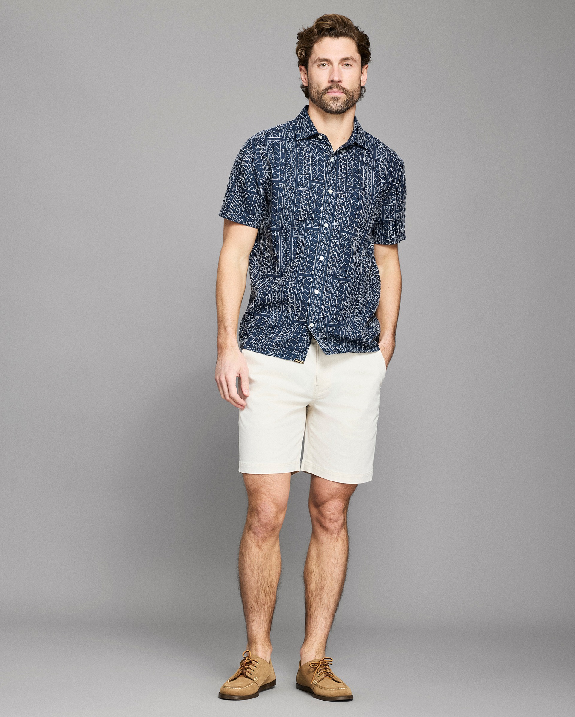 Model shows the fit of the shirt.