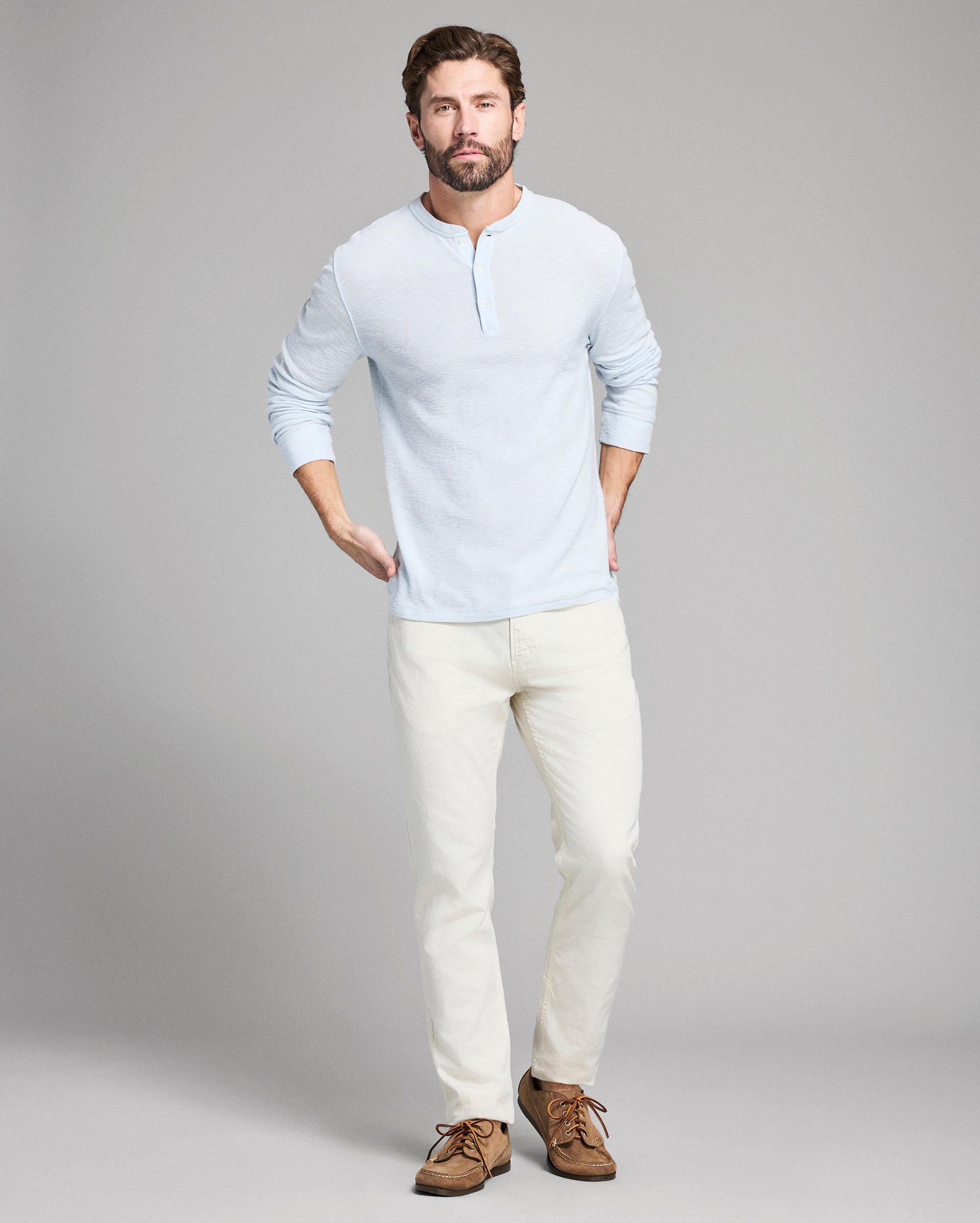 Model shows the fit of the henley.