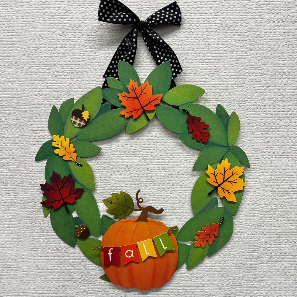 Fall decorated wreath