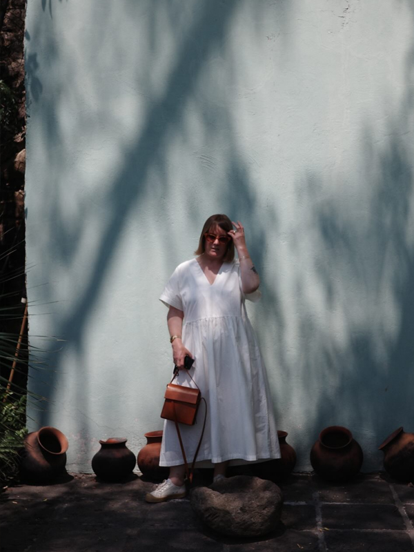 Nico Dress, Organic Cotton Poplin, Natural | OZMA