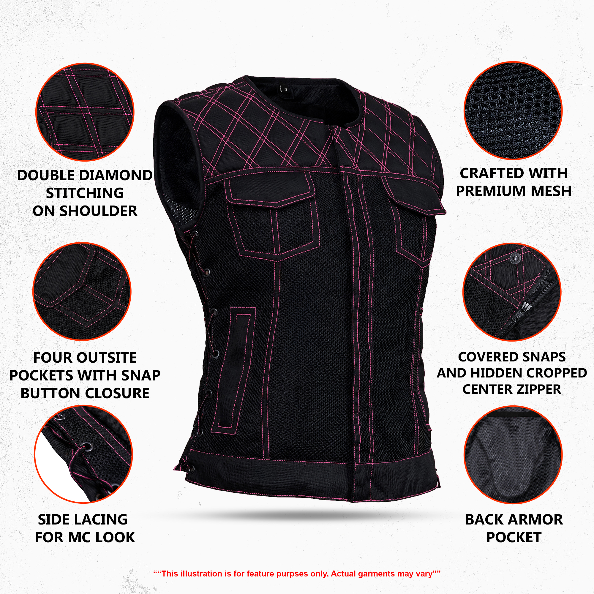 sunflare-women-s-motorcycle-summer-spark-mesh-vest-product-detail-image