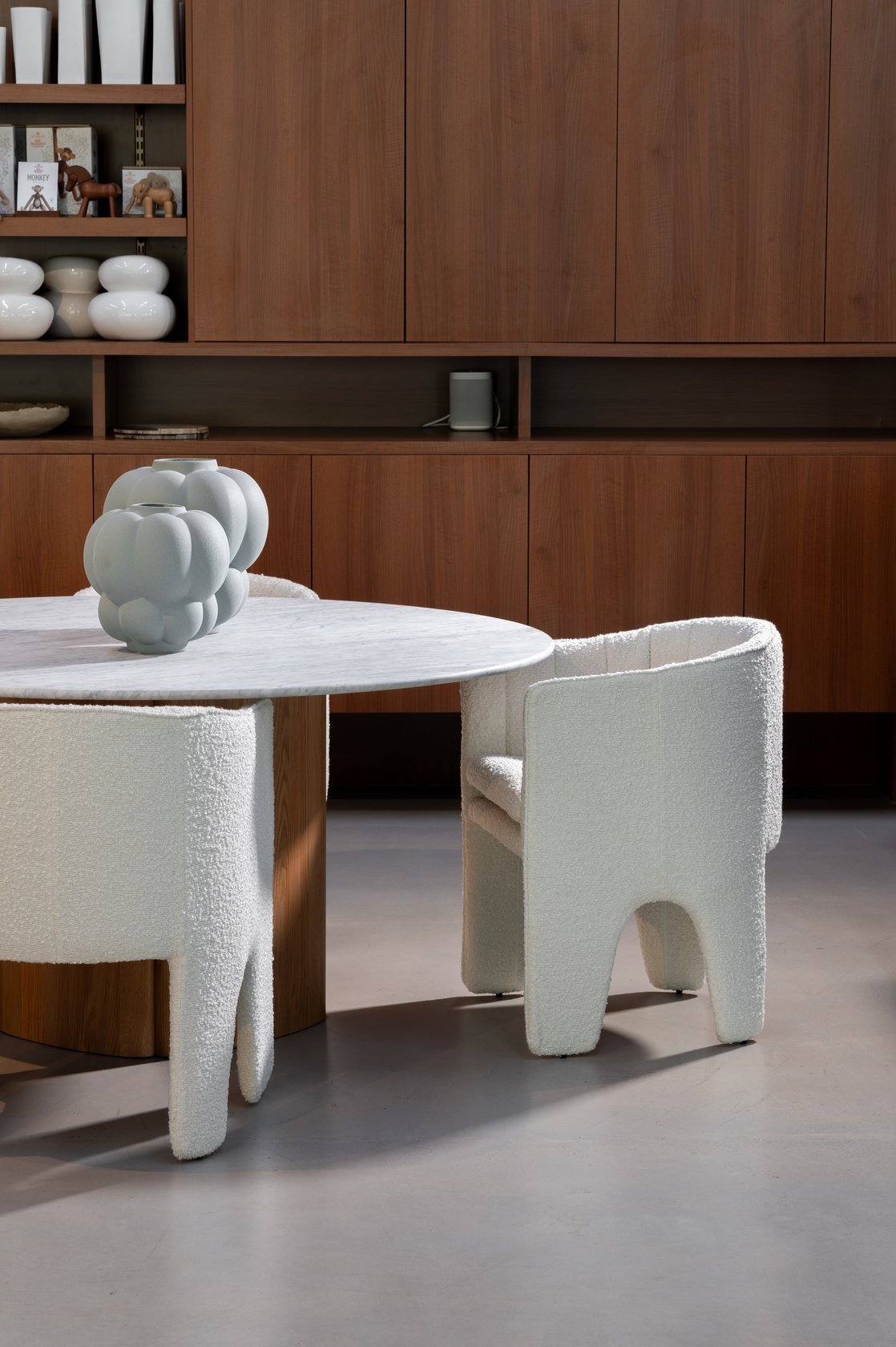 Milano Dining Chair - Ivory Boucle - Set of 6 - Floor Stock